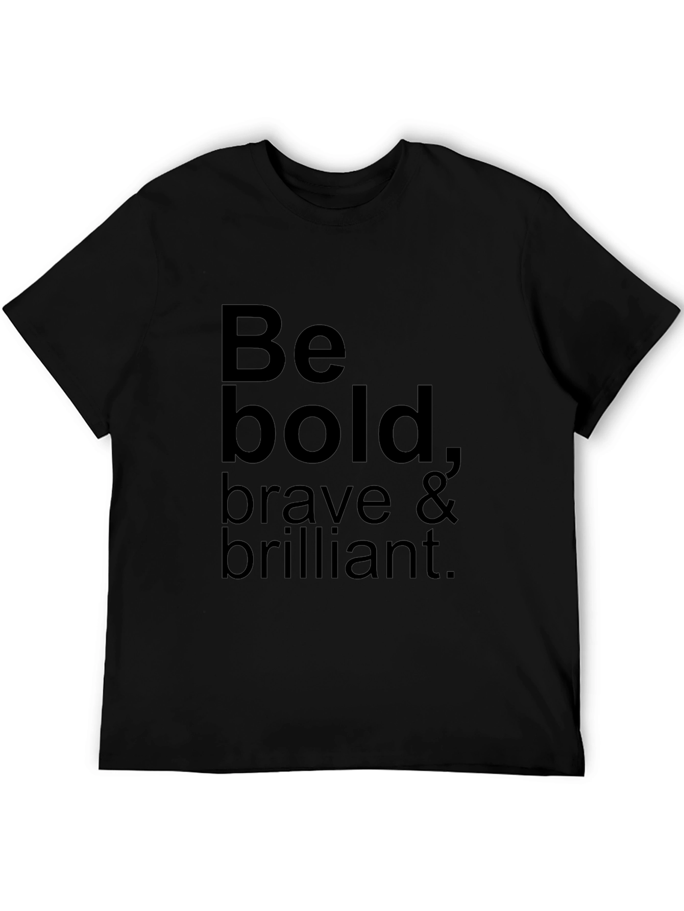 Be Bold Graphic Tee - Black Cotton Casual Shirt