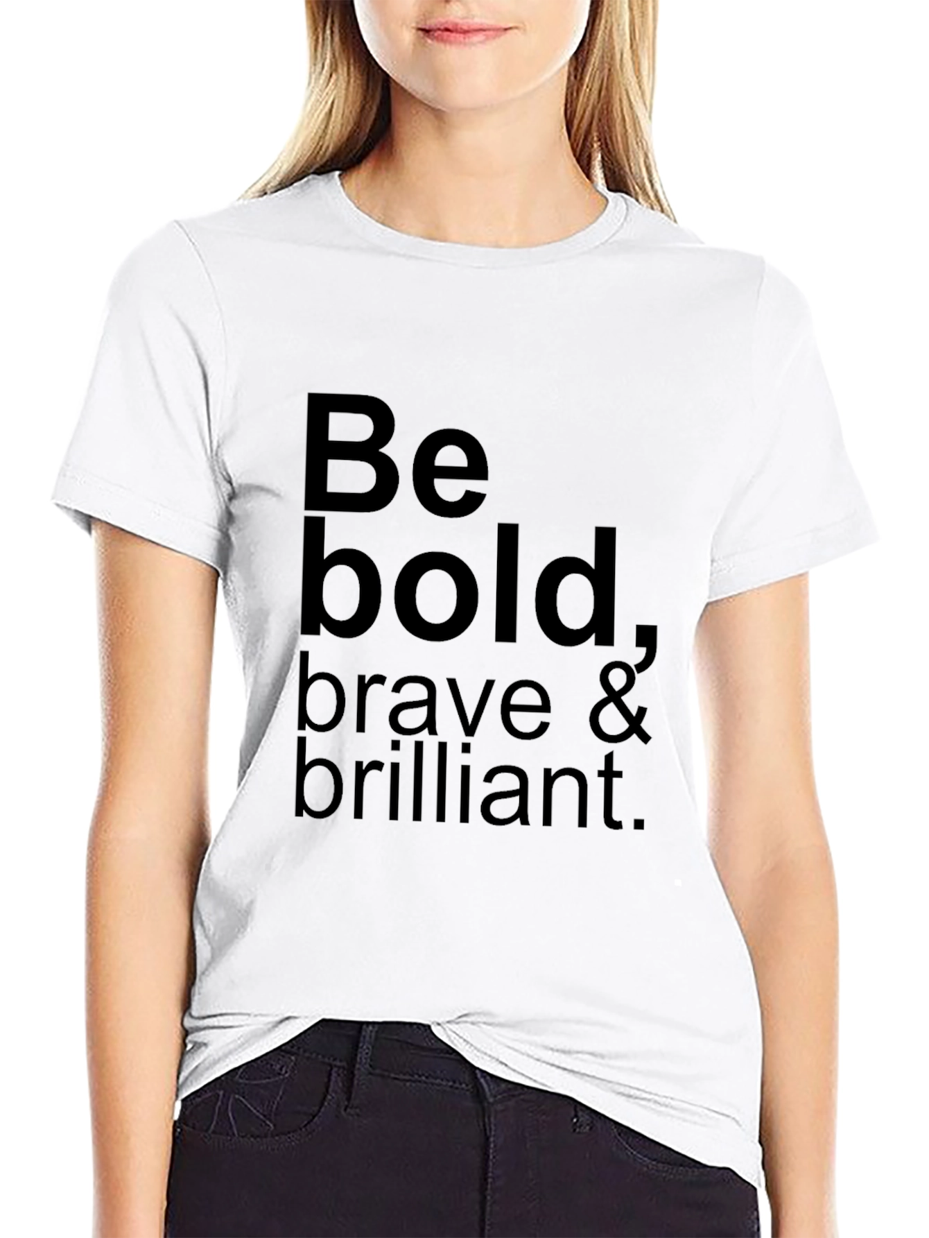 Be Bold Graphic Tee - Black Cotton Casual Shirt