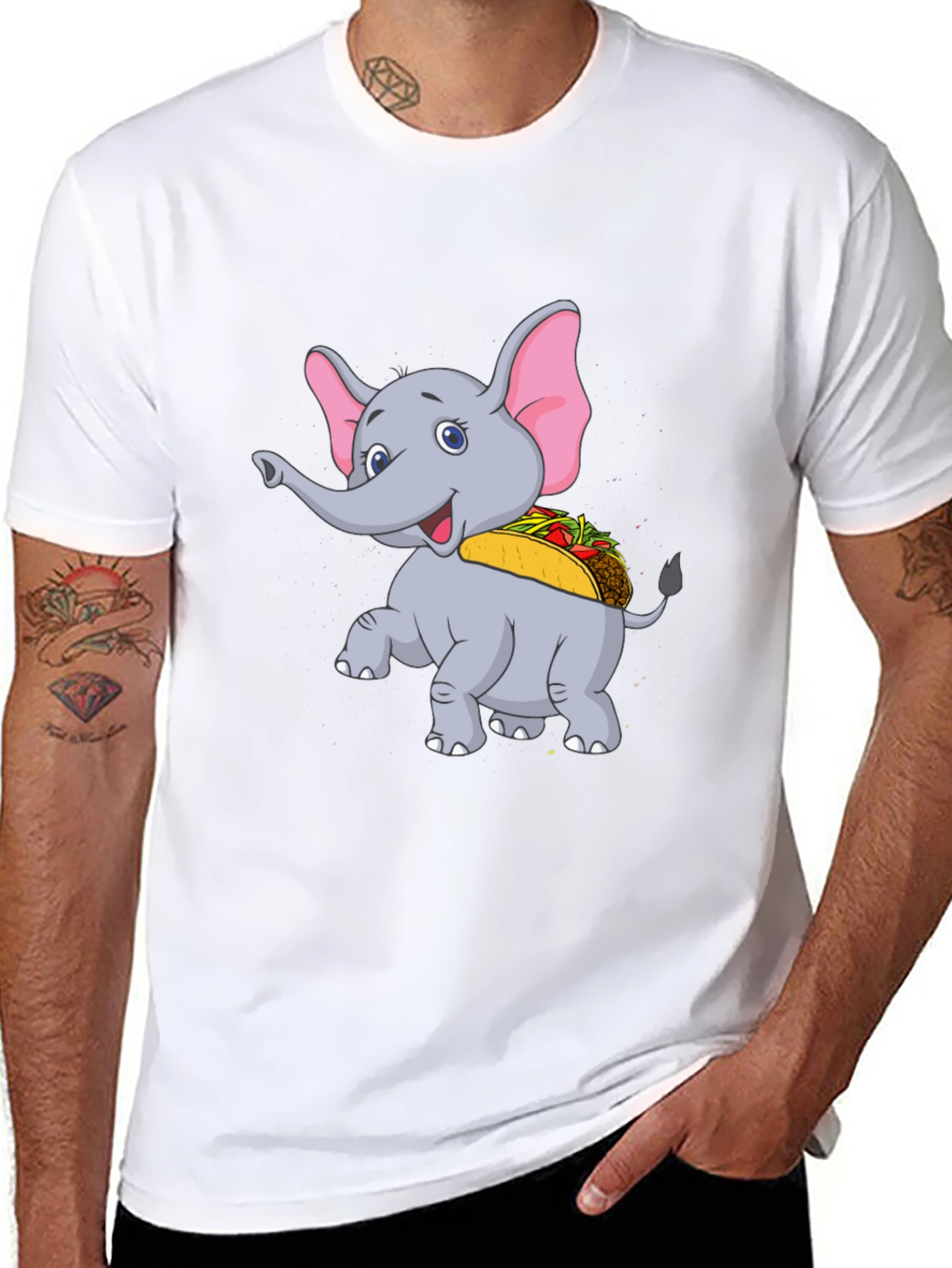Elephant Taco T-Shirt - Cute Cartoon Animal Tee