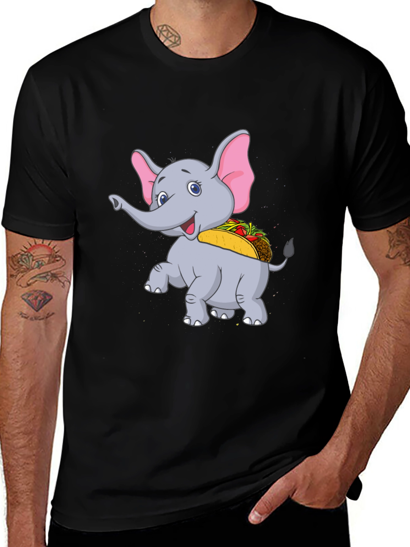 Elephant Taco T-Shirt - Cute Cartoon Animal Tee