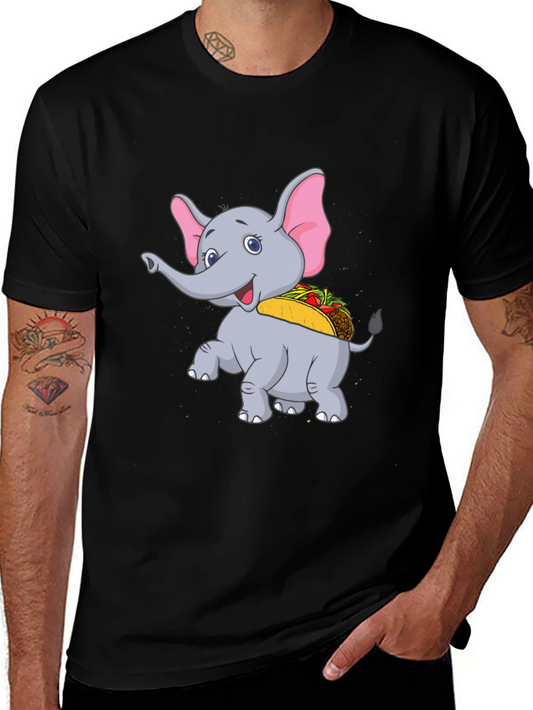 Elephant Taco T-Shirt - Cute Cartoon Animal Tee