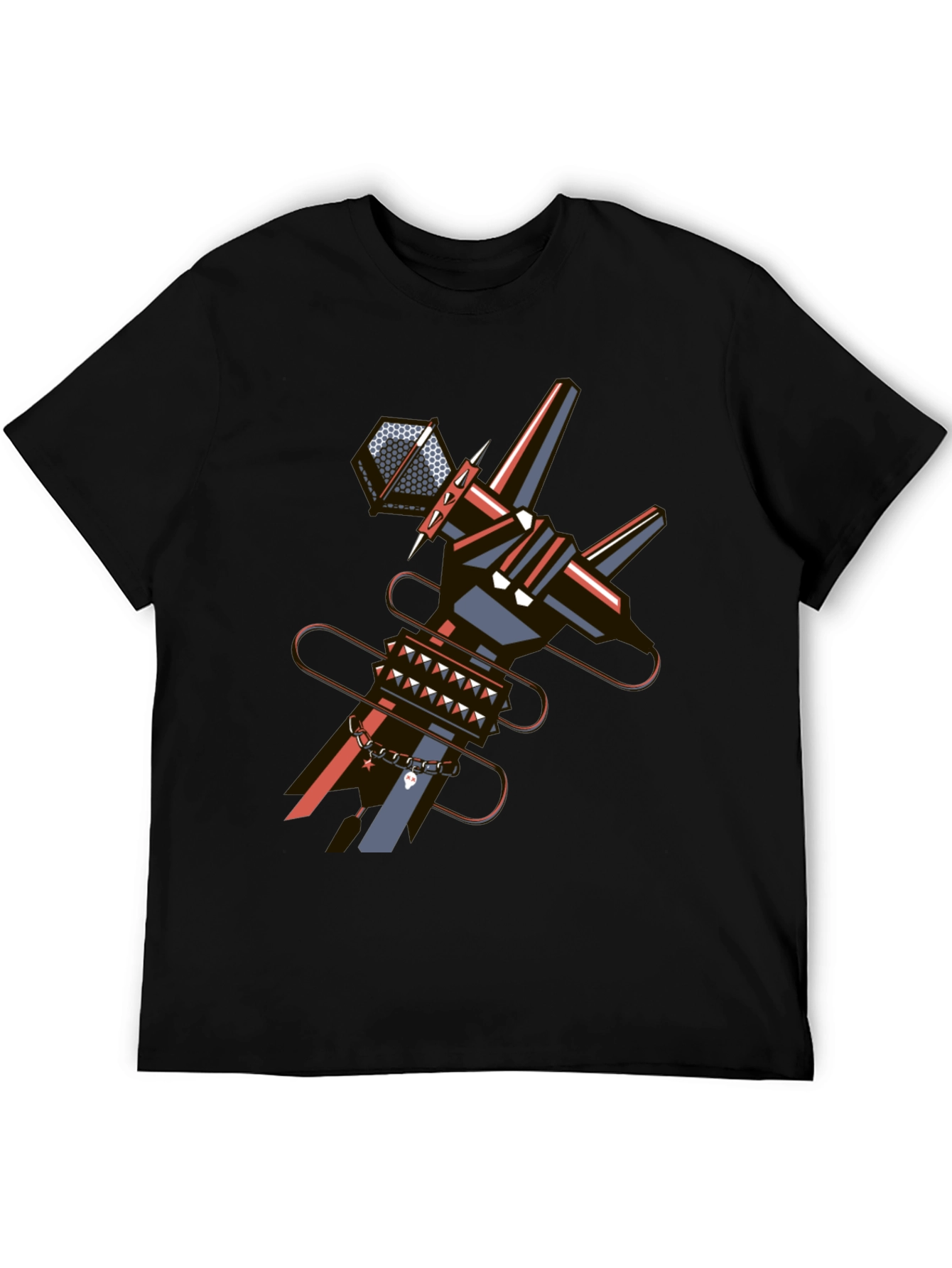 Abstract Punk Graphic Tee - Edgy Style
