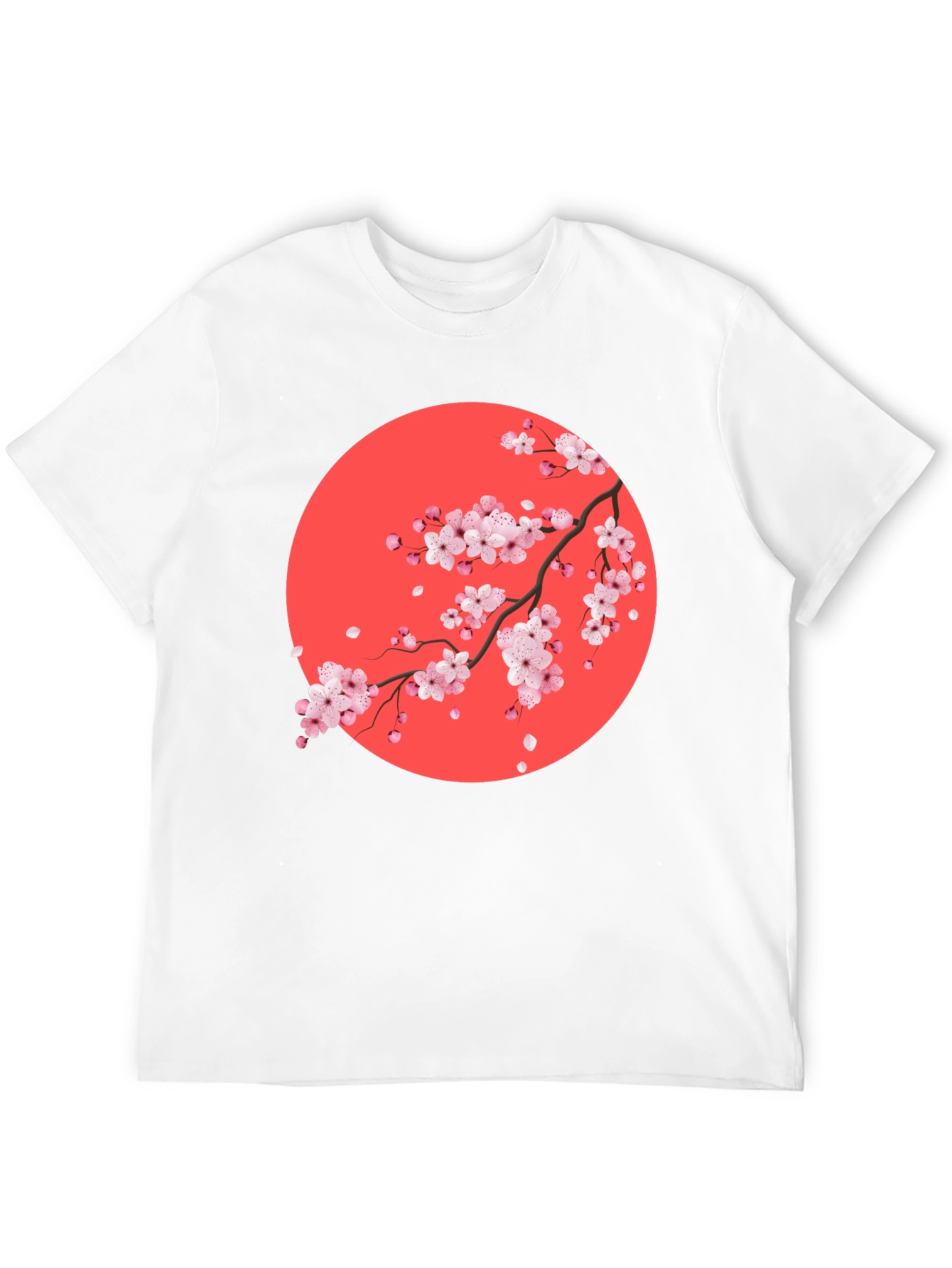Sakura Blossom Graphic Tee - Mens Black T-Shirt