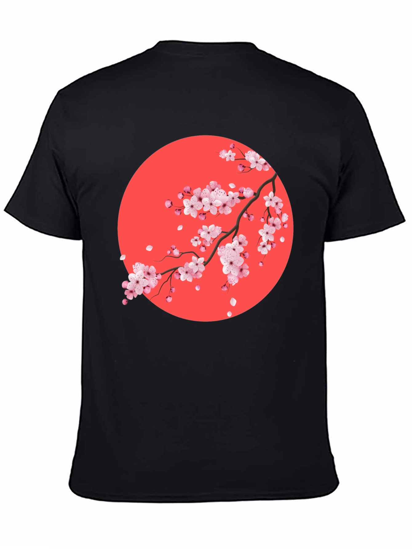 Sakura Blossom Graphic Tee - Mens Black T-Shirt