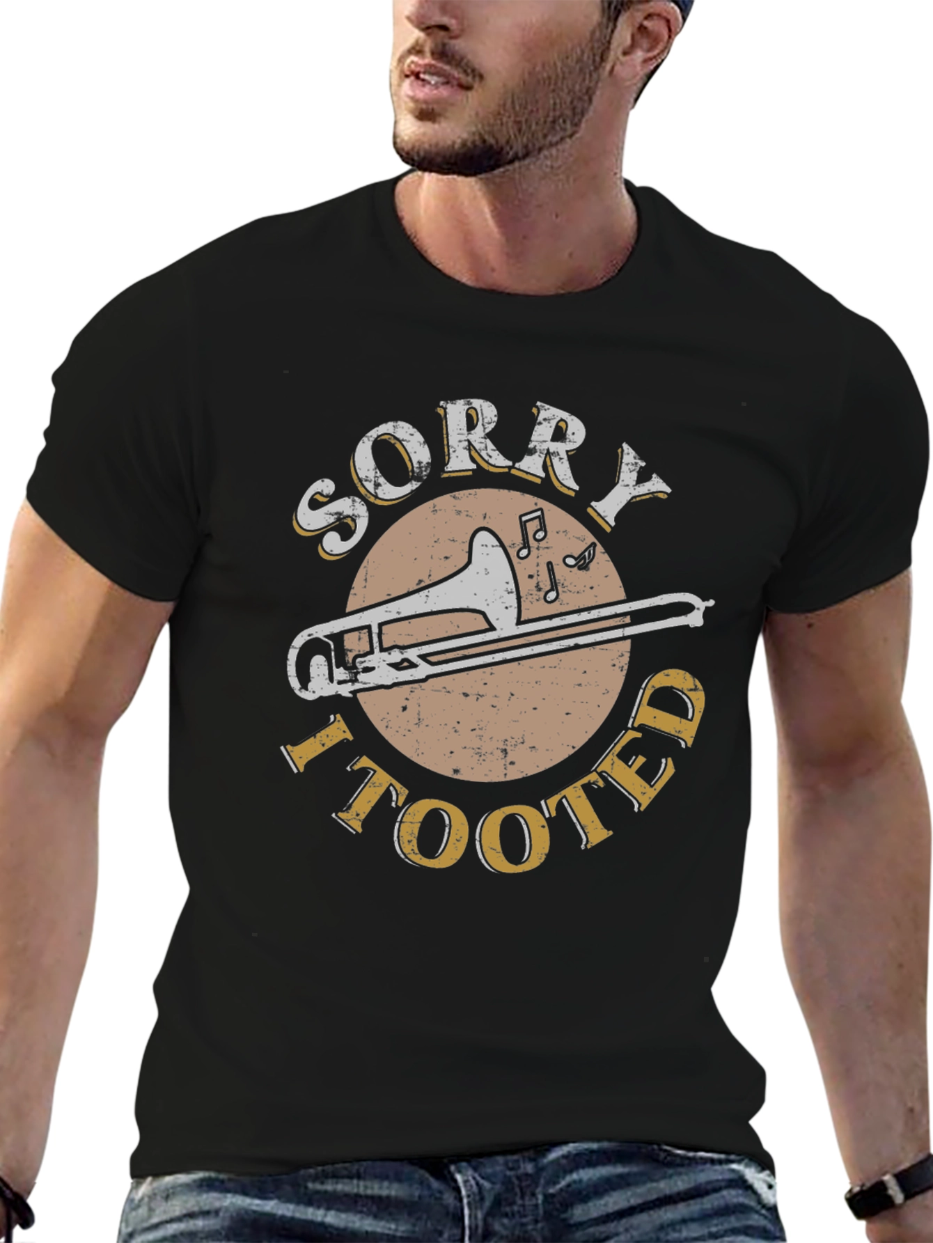 Sorry I Tooted Trombone T-Shirt Funny Musician Tee