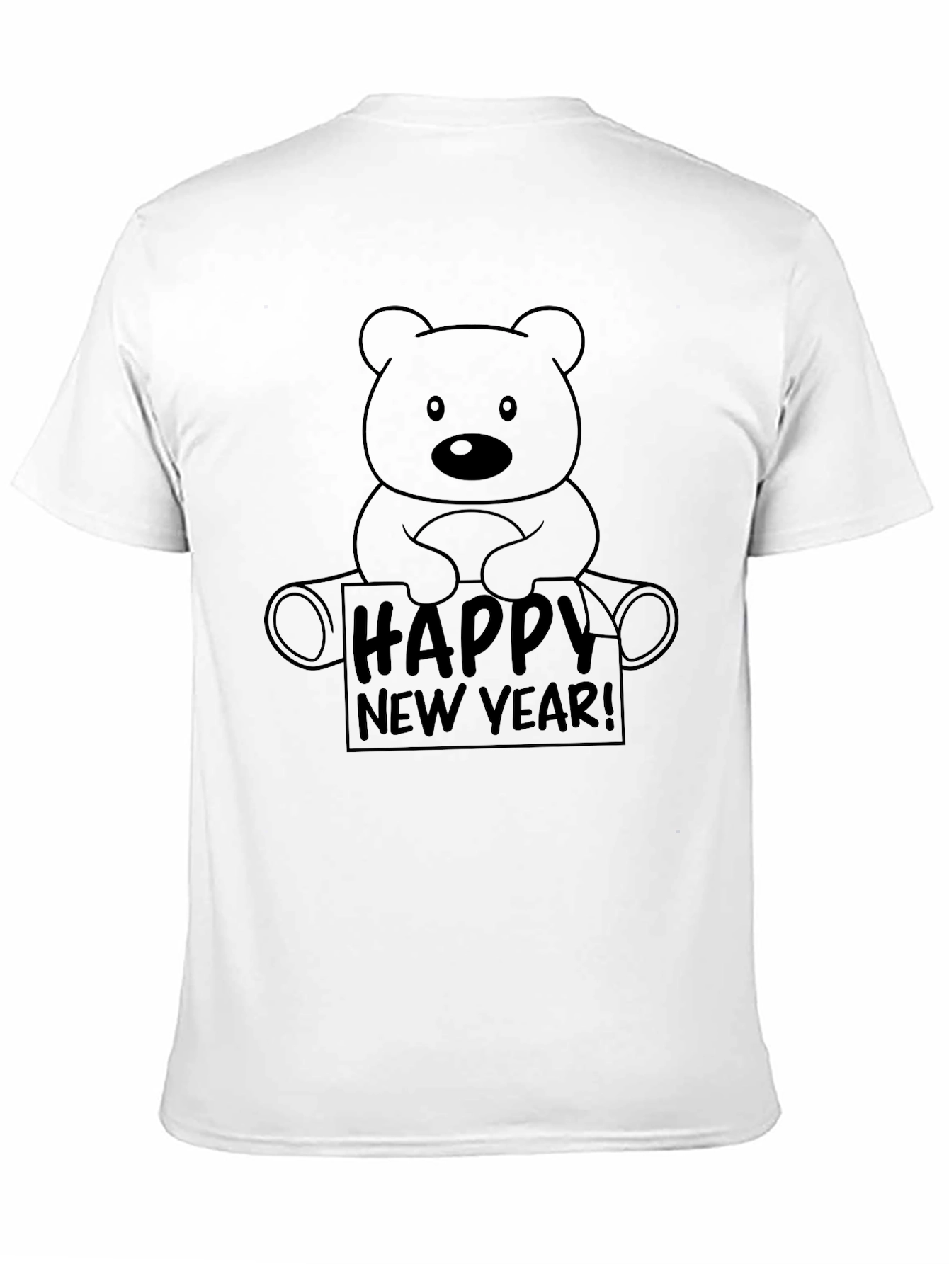 Happy New Year Bear Graphic T-Shirt