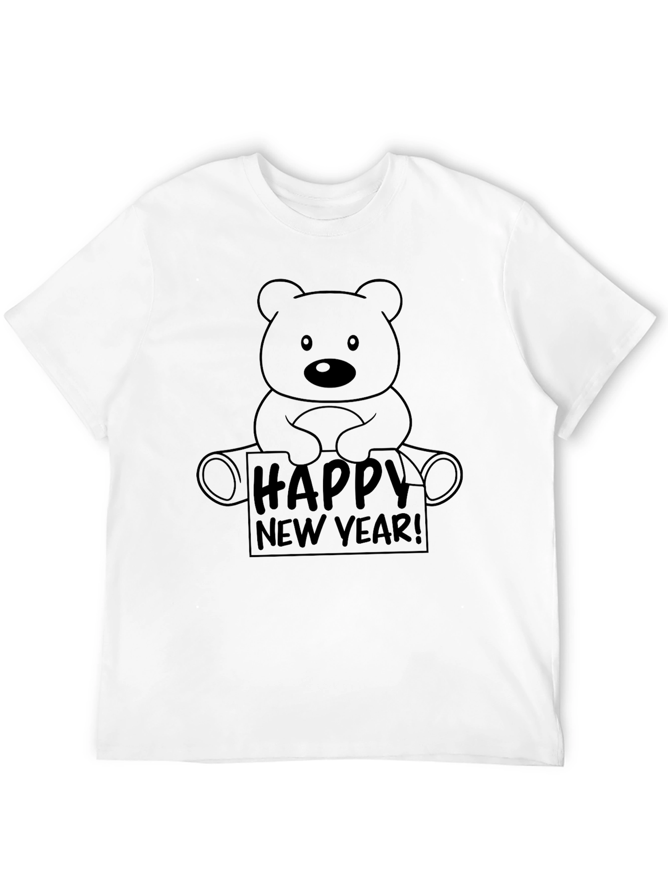 Happy New Year Bear Graphic T-Shirt