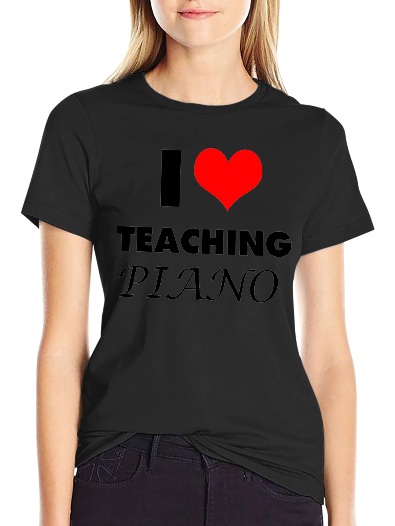 I Love Teaching Piano T-Shirt - Music Teacher Gift