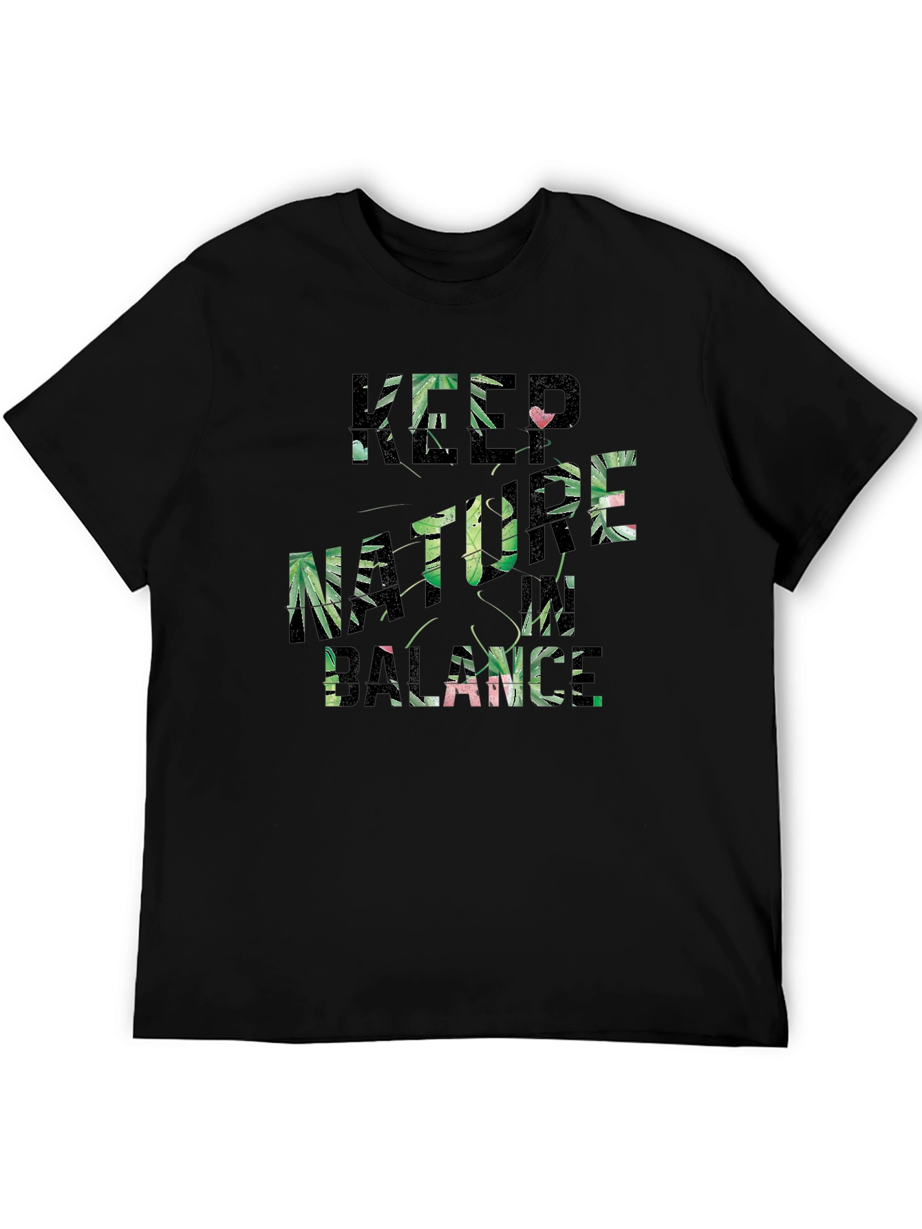 Keep Nature in Balance Graphic Tee - Black
