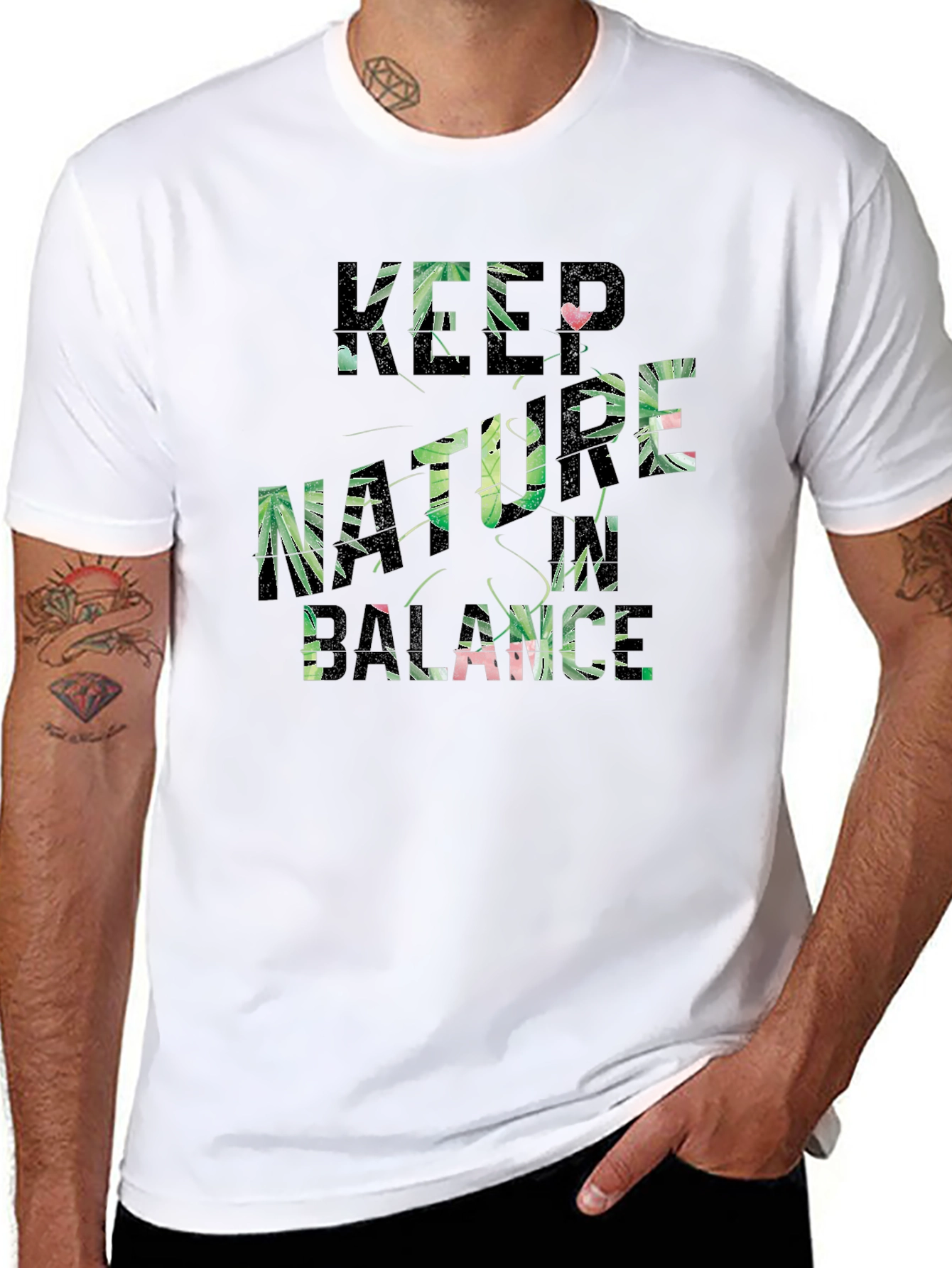 Keep Nature in Balance Graphic Tee - Black