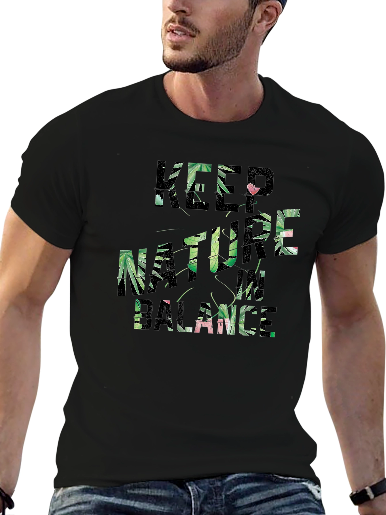 Keep Nature in Balance Graphic Tee - Black