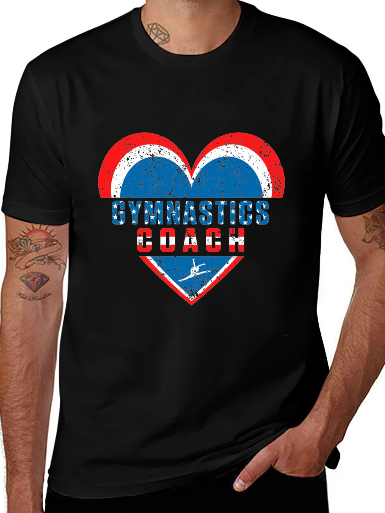 Gymnastics Coach Heart T-Shirt