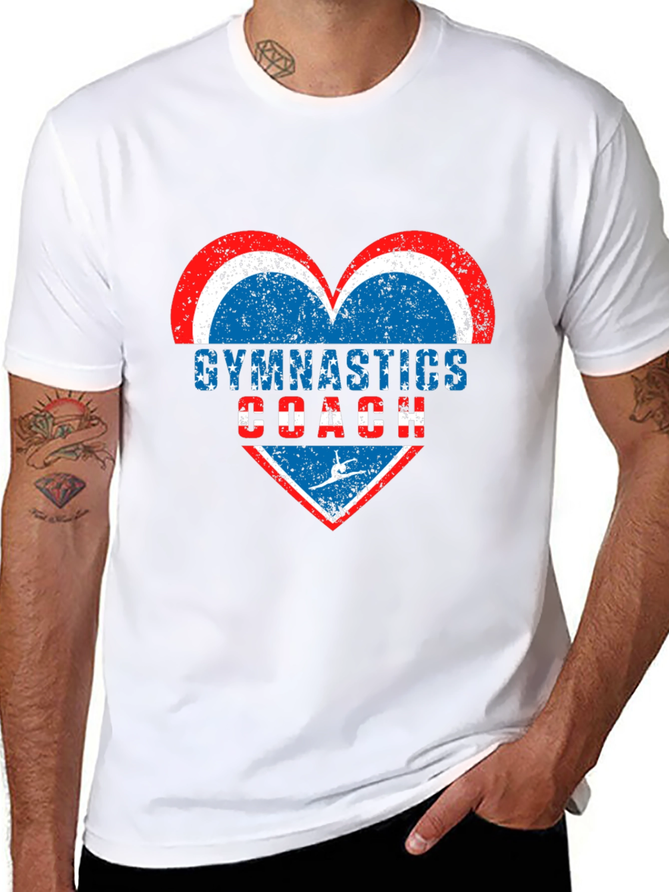 Gymnastics Coach Heart T-Shirt