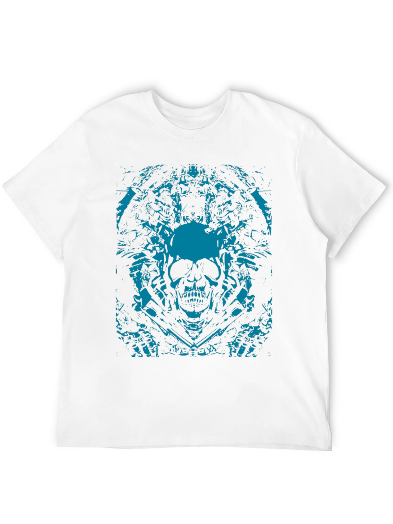 Skull Graphic Print Black T-Shirt