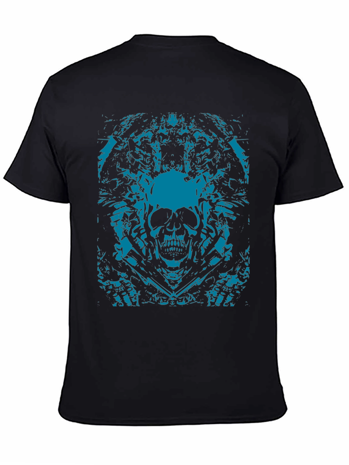 Skull Graphic Print Black T-Shirt