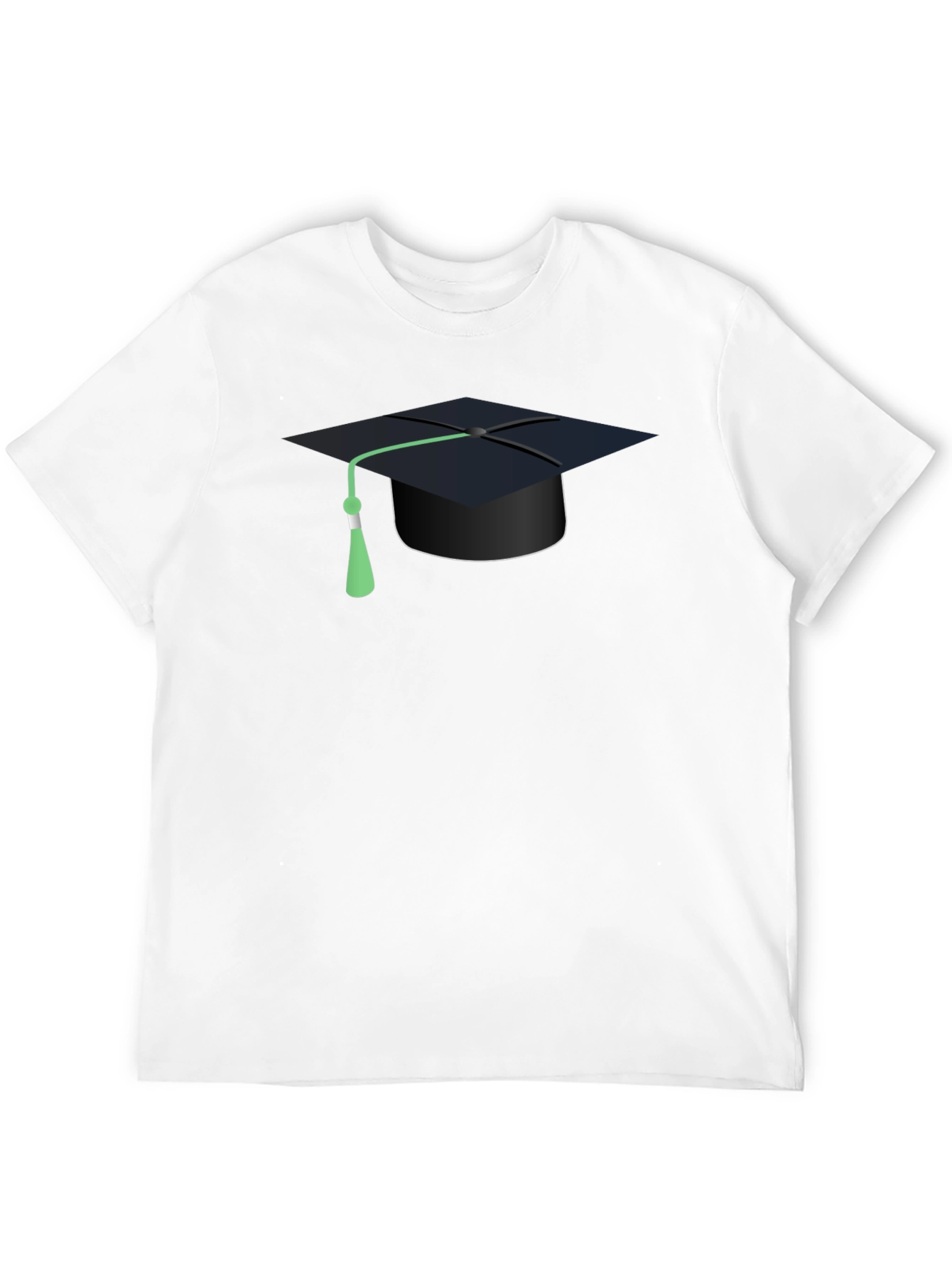 Graduation Cap Graphic T-Shirt - Black Cotton Tee