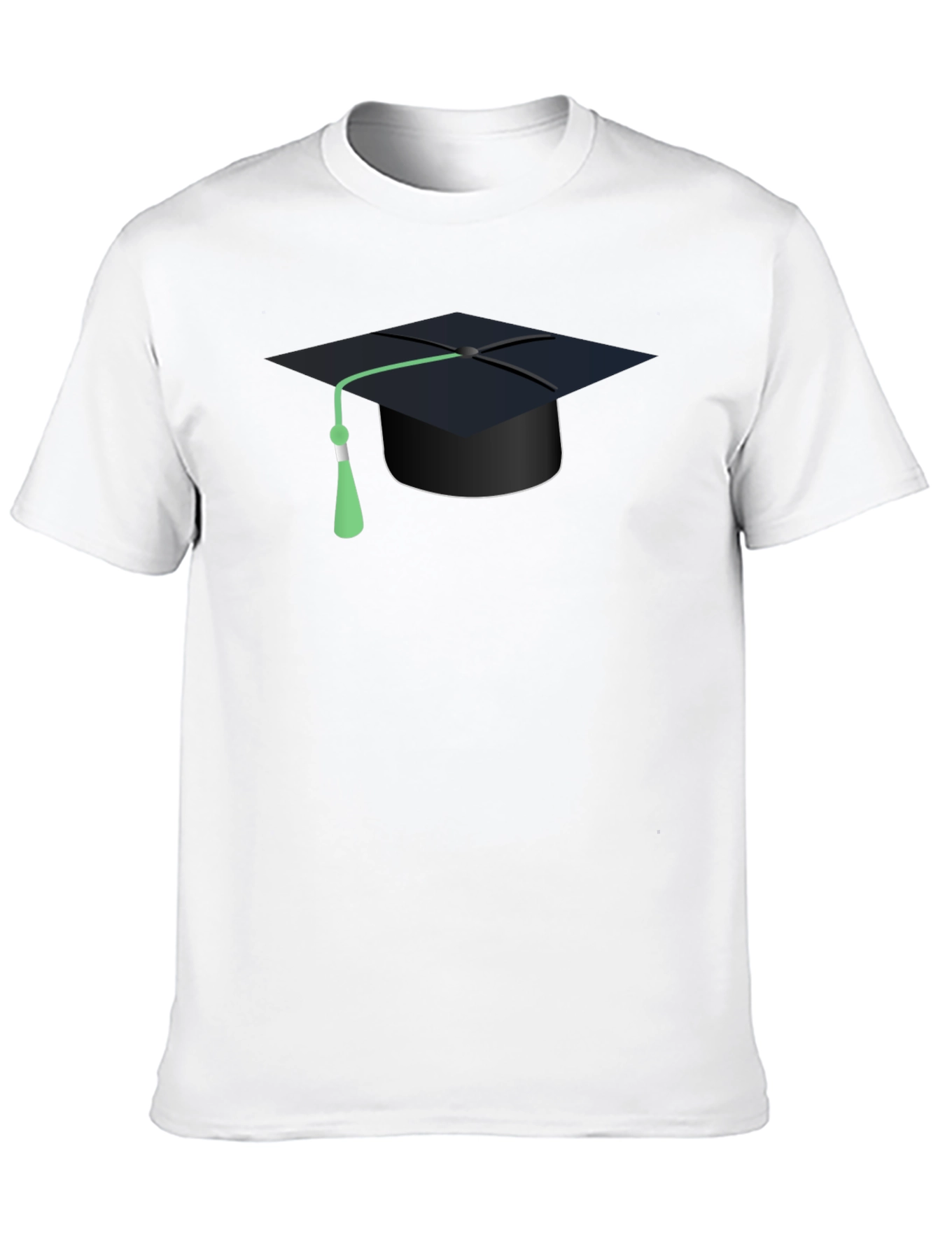 Graduation Cap Graphic T-Shirt - Black Cotton Tee