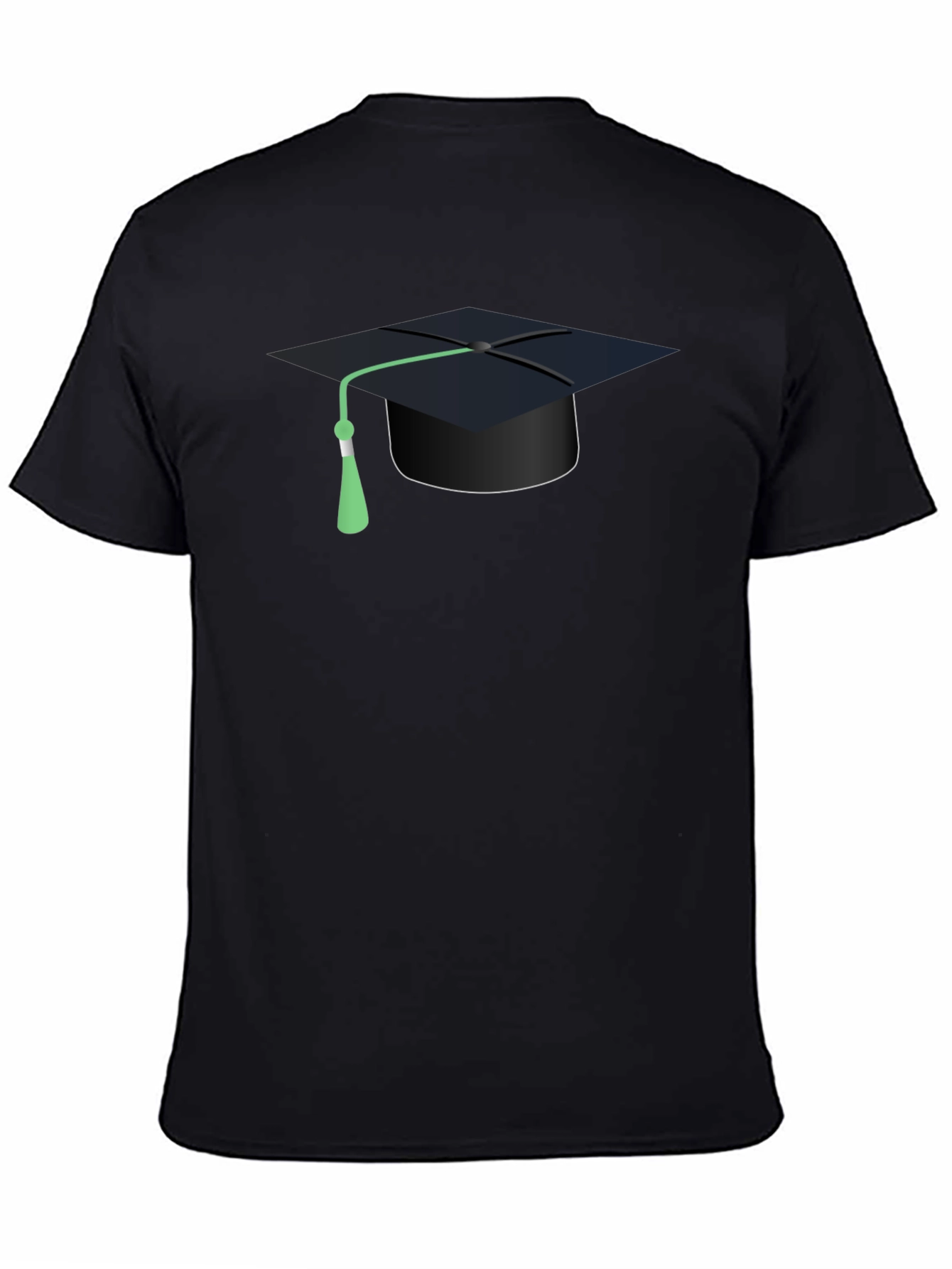Graduation Cap Graphic T-Shirt - Black Cotton Tee
