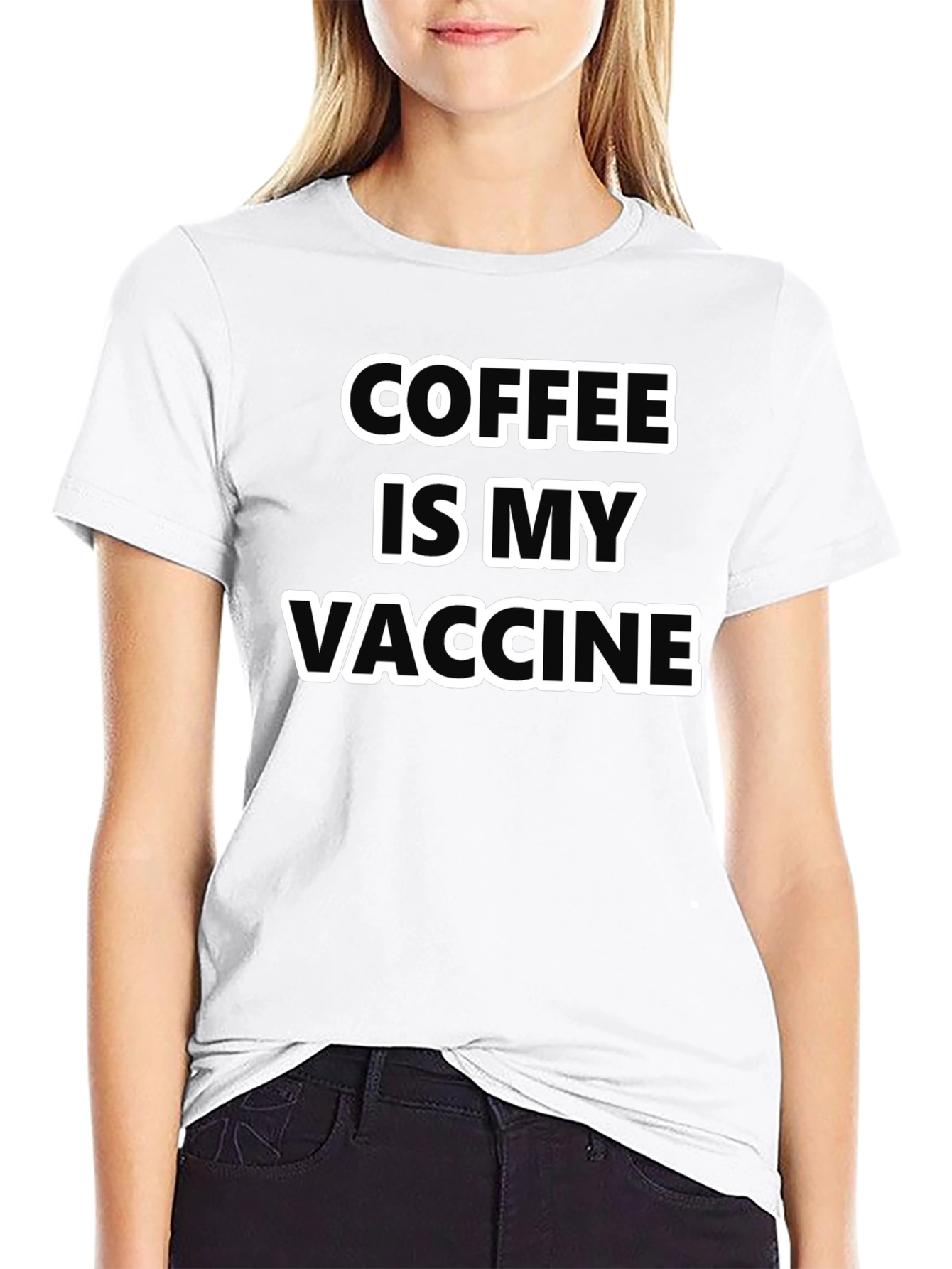 Coffee Is My Vaccine T-Shirt - Black Graphic Tee