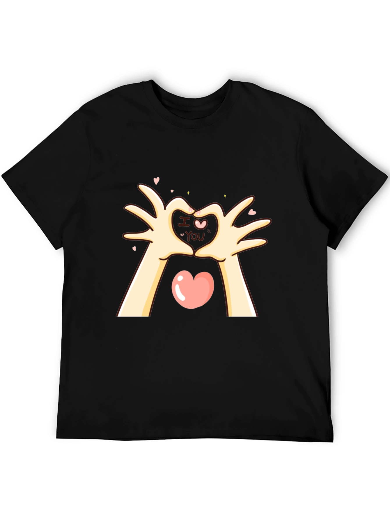 I Love You Heart Hands Graphic T-Shirt