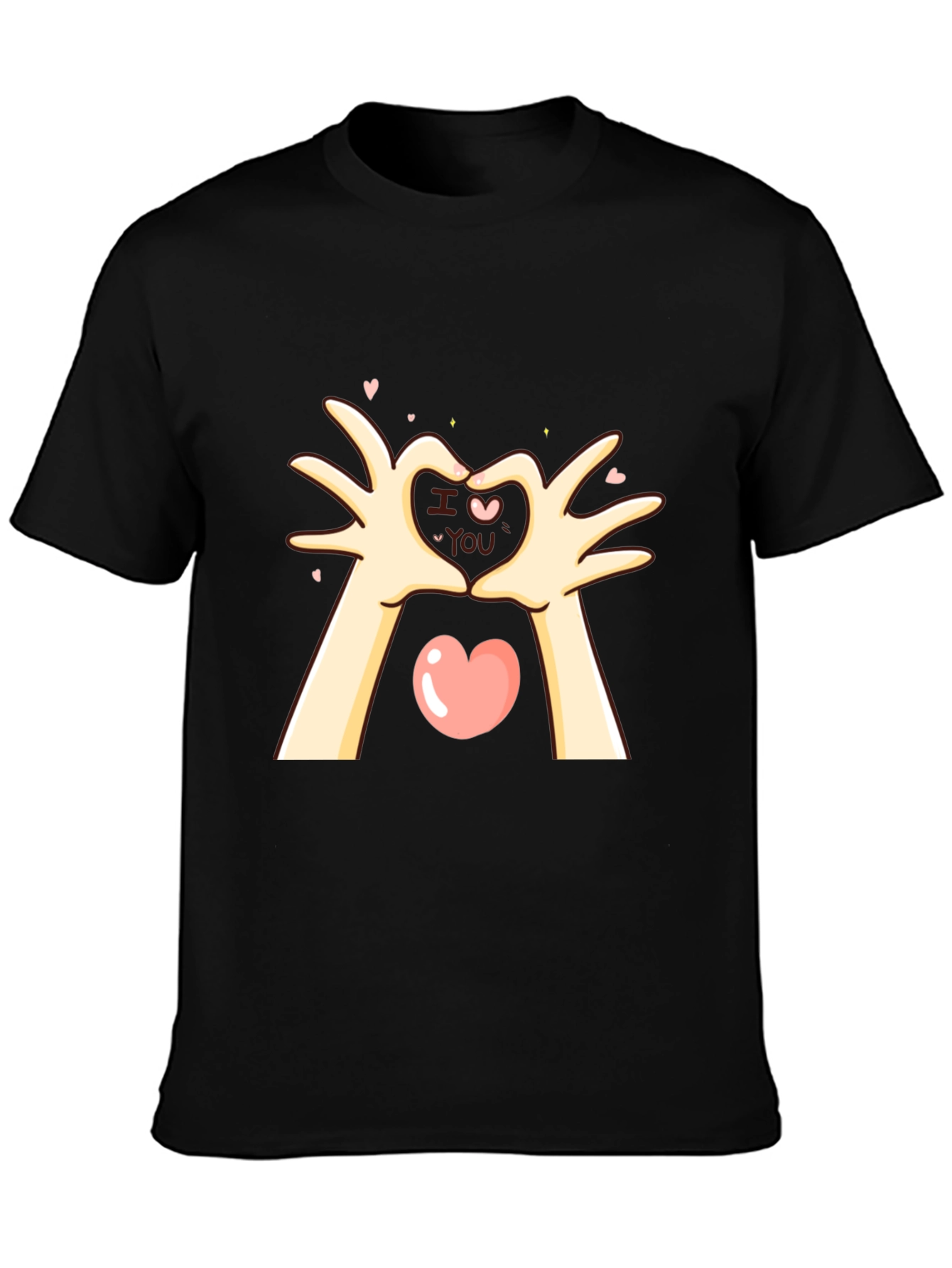 I Love You Heart Hands Graphic T-Shirt