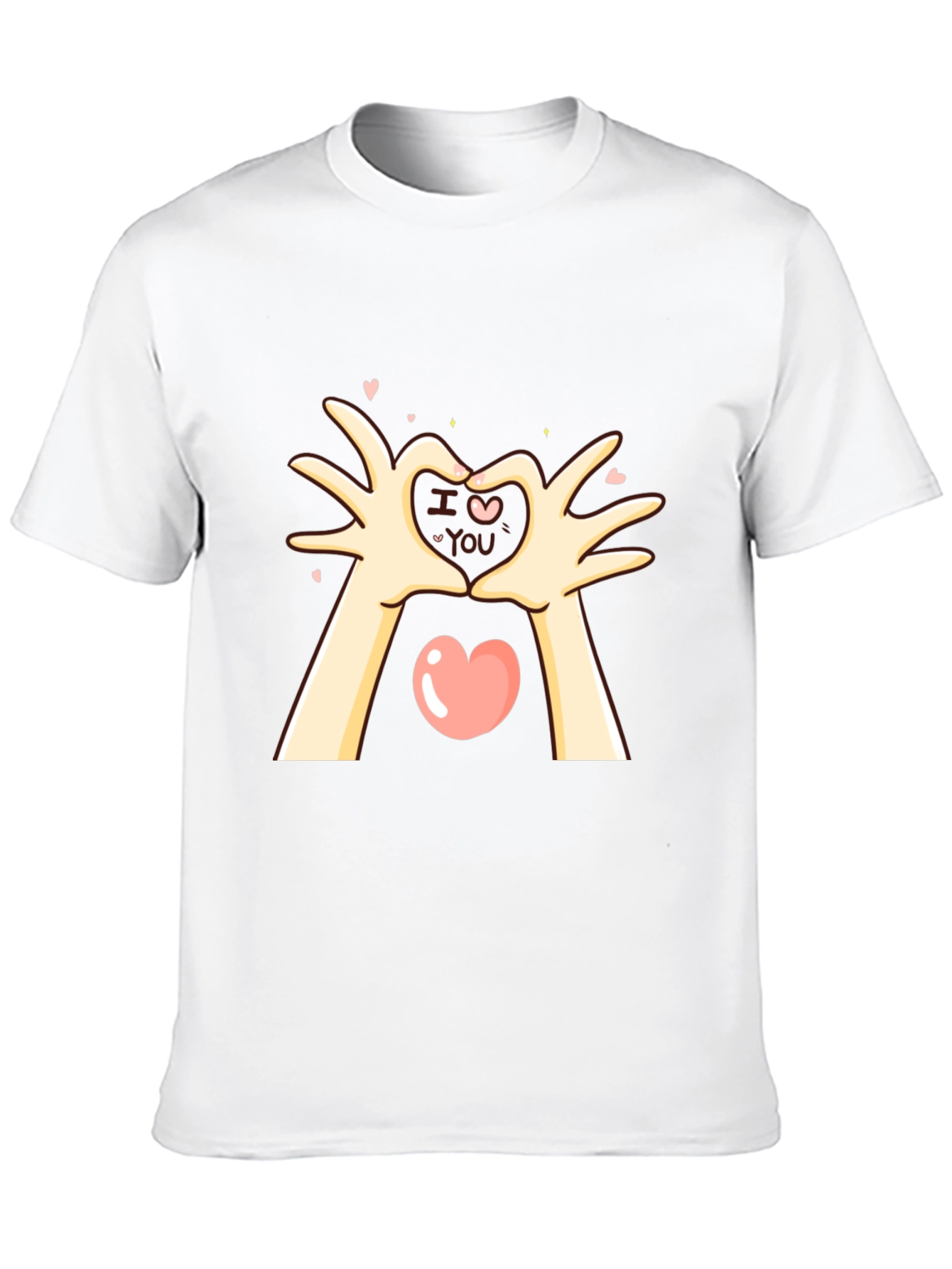 I Love You Heart Hands Graphic T-Shirt