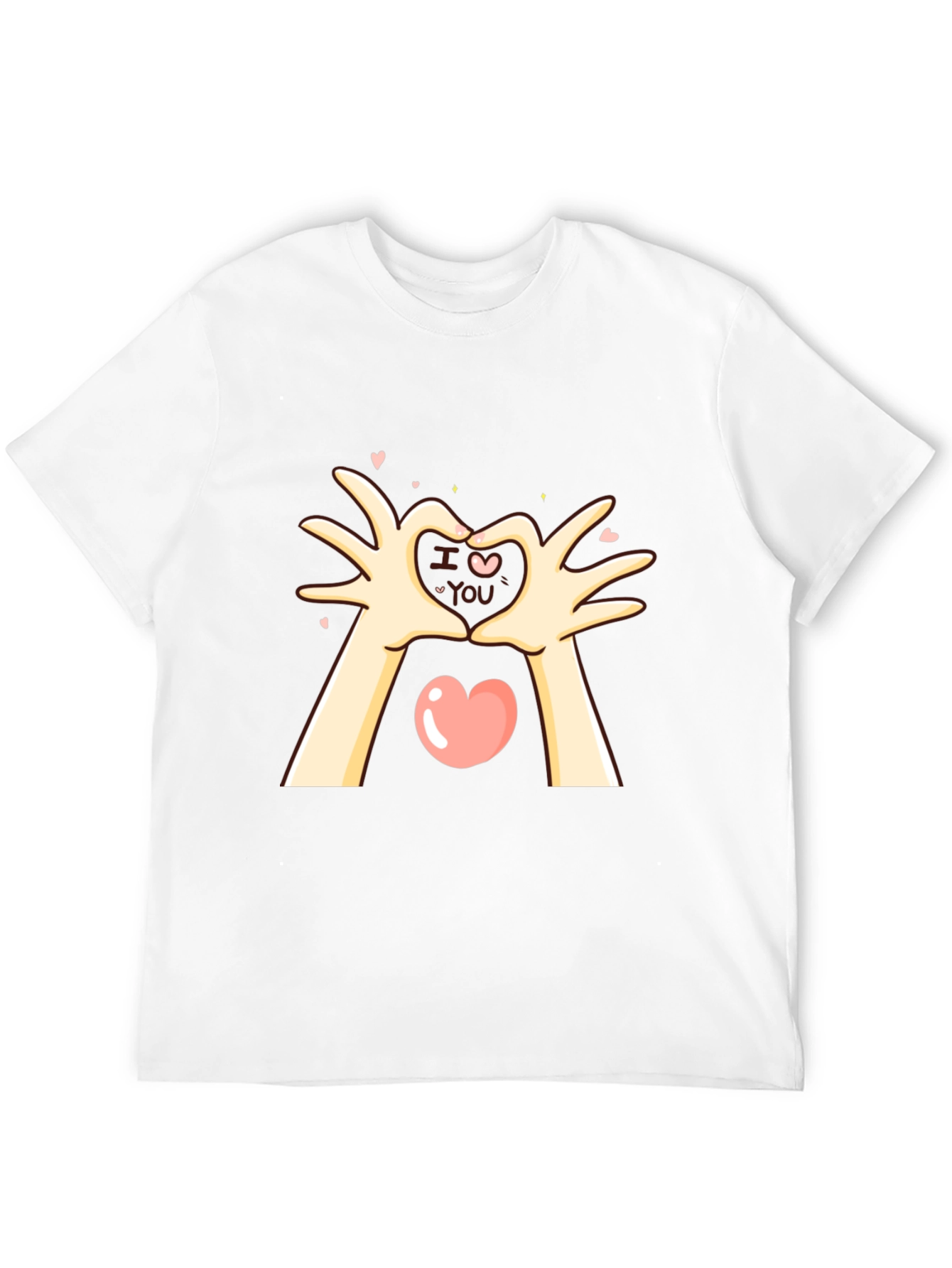 I Love You Heart Hands Graphic T-Shirt