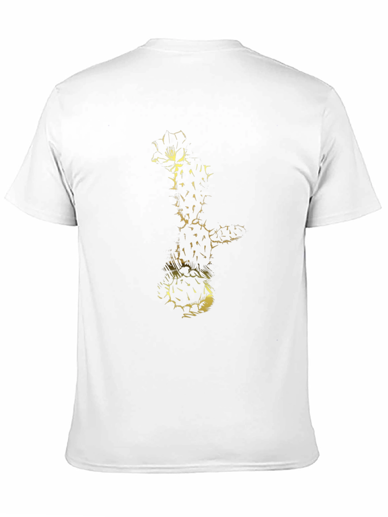 Golden Cactus Black T-Shirt - Desert Style