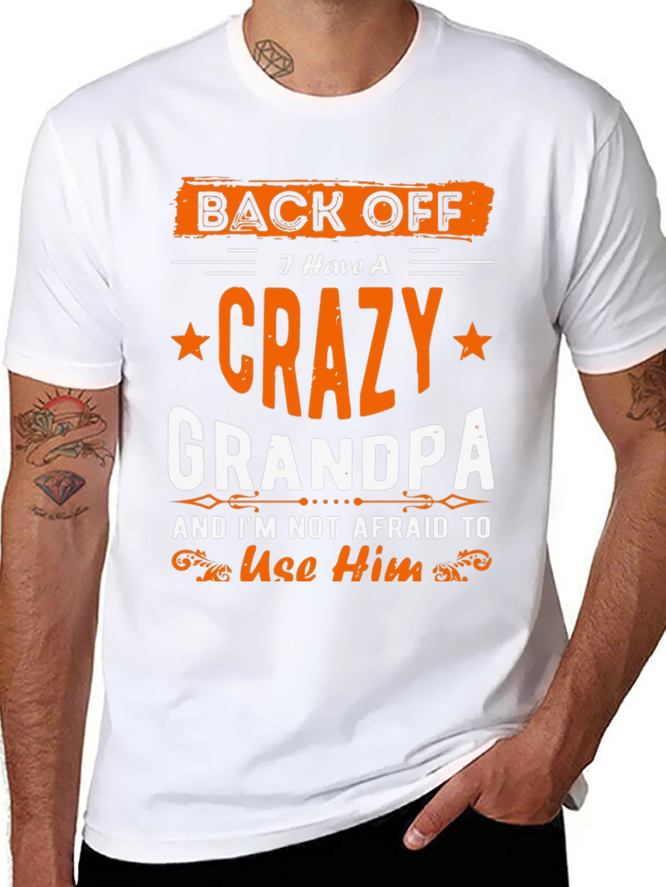 Crazy Grandpa Graphic Tee - Novelty Statement T-Shirt