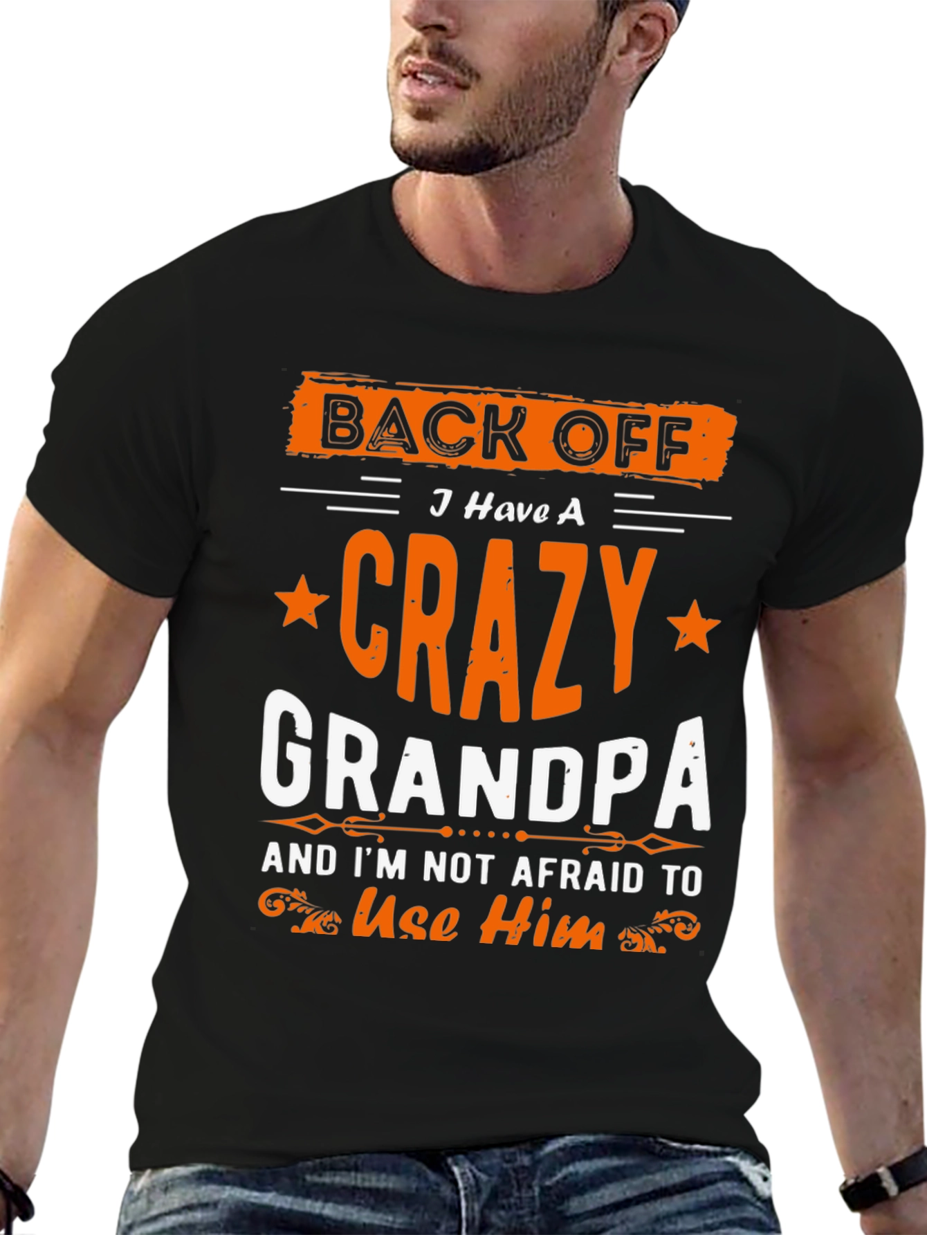 Crazy Grandpa Graphic Tee - Novelty Statement T-Shirt