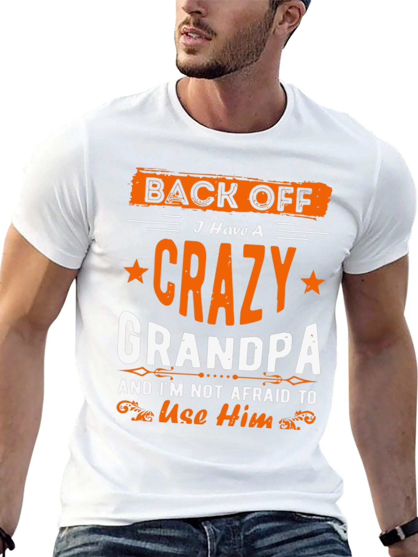 Crazy Grandpa Graphic Tee - Novelty Statement T-Shirt