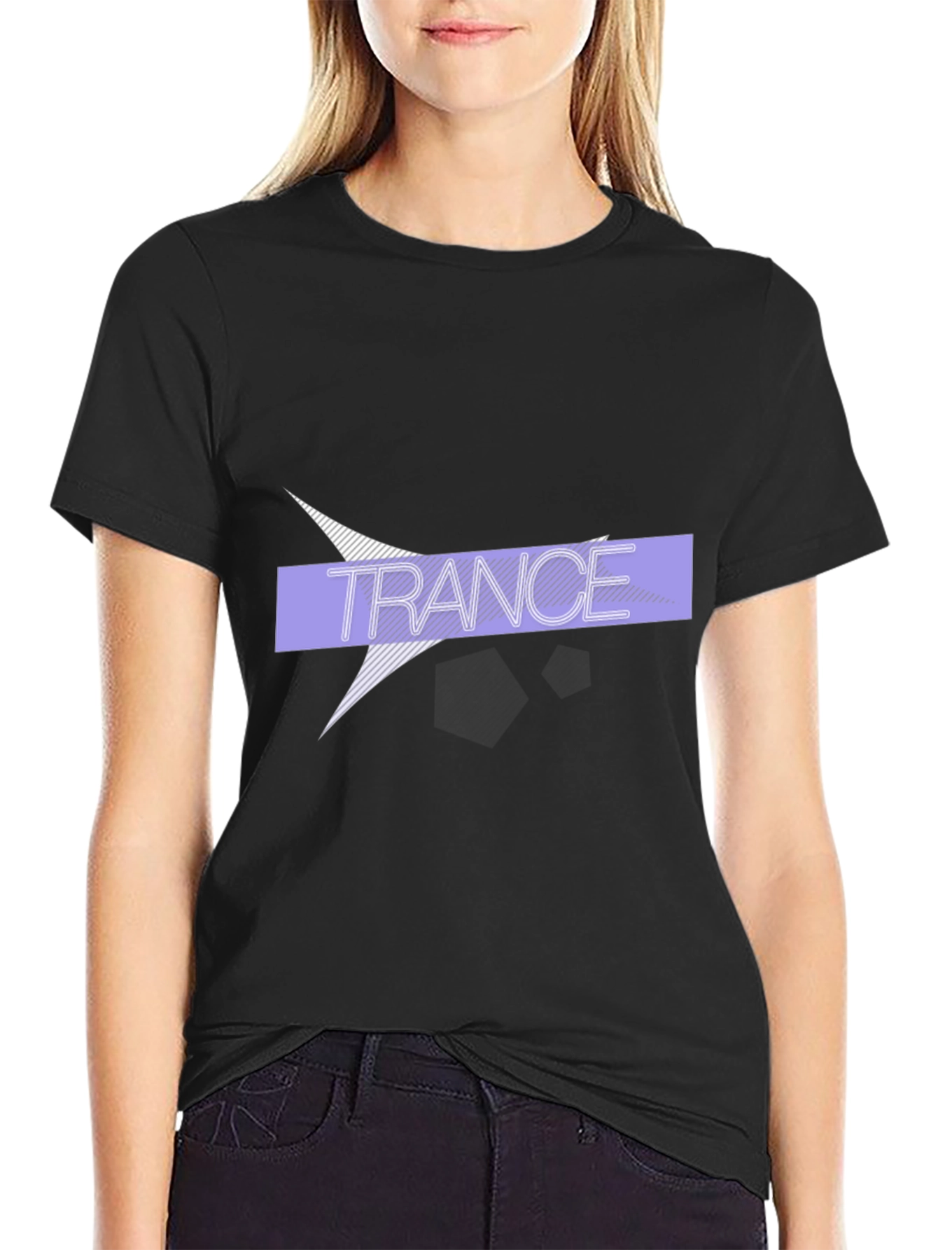 Trance Graphic Print Black T-Shirt