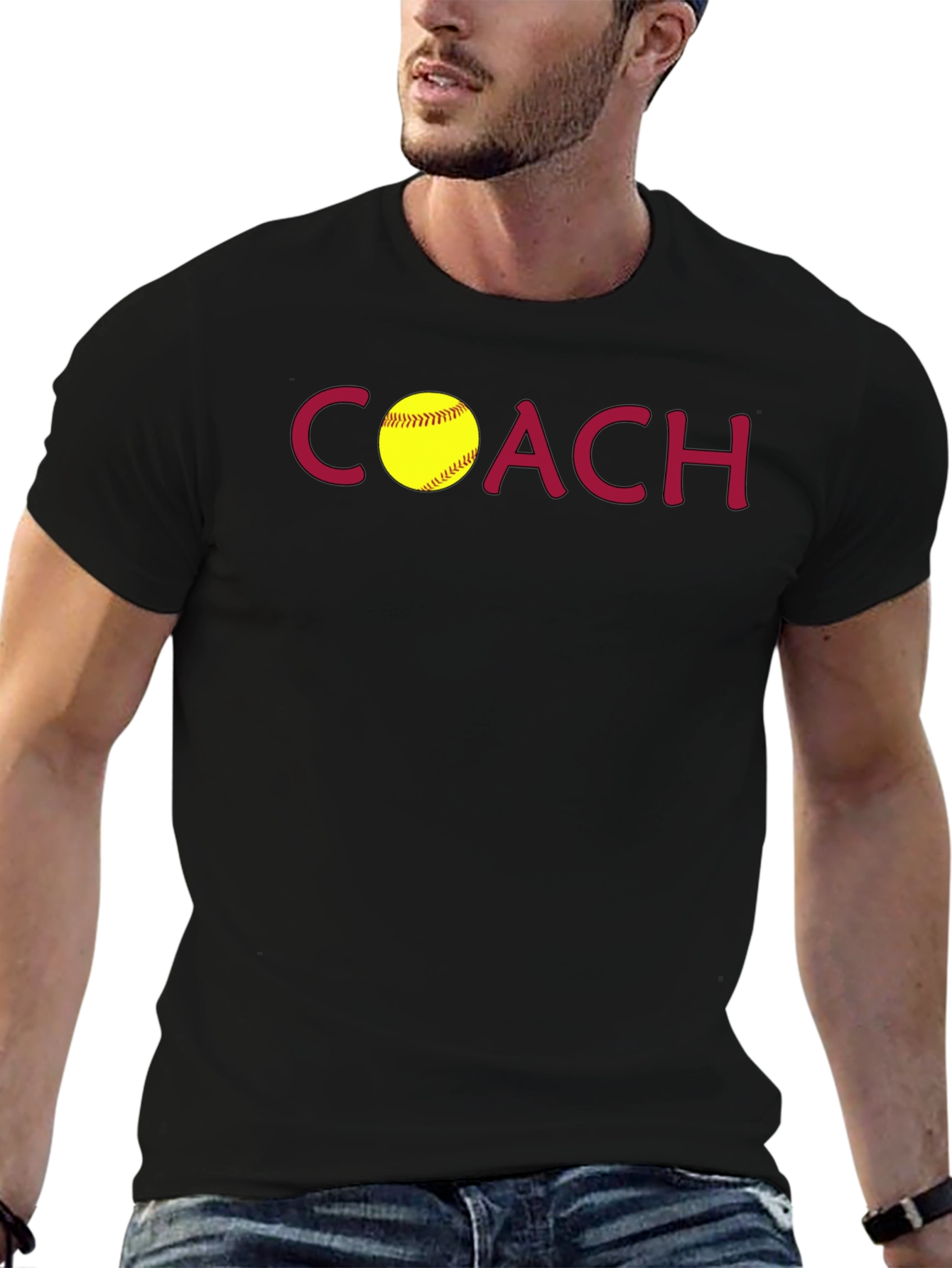 Softball Coach T-Shirt - Sporty Design