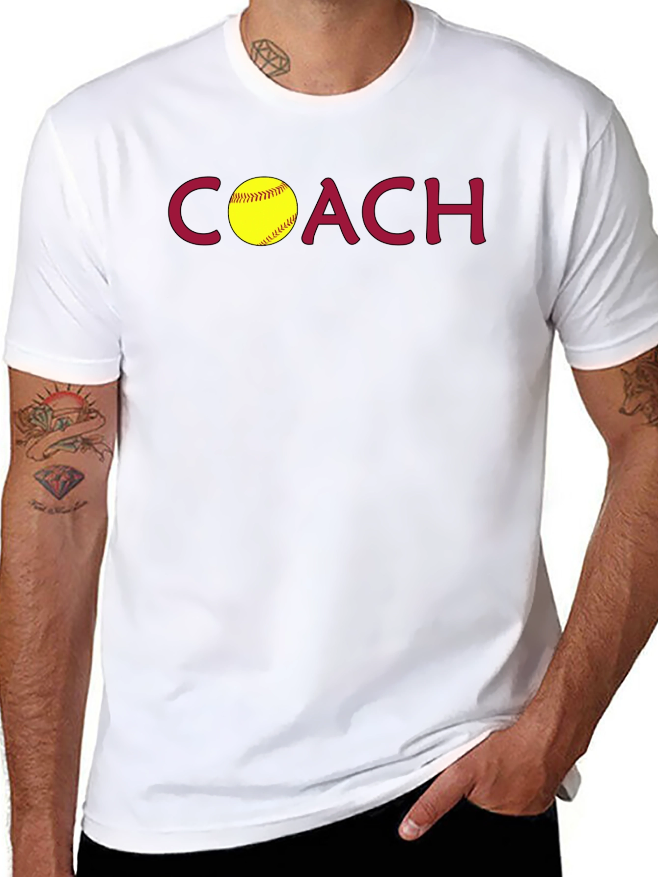 Softball Coach T-Shirt - Sporty Design