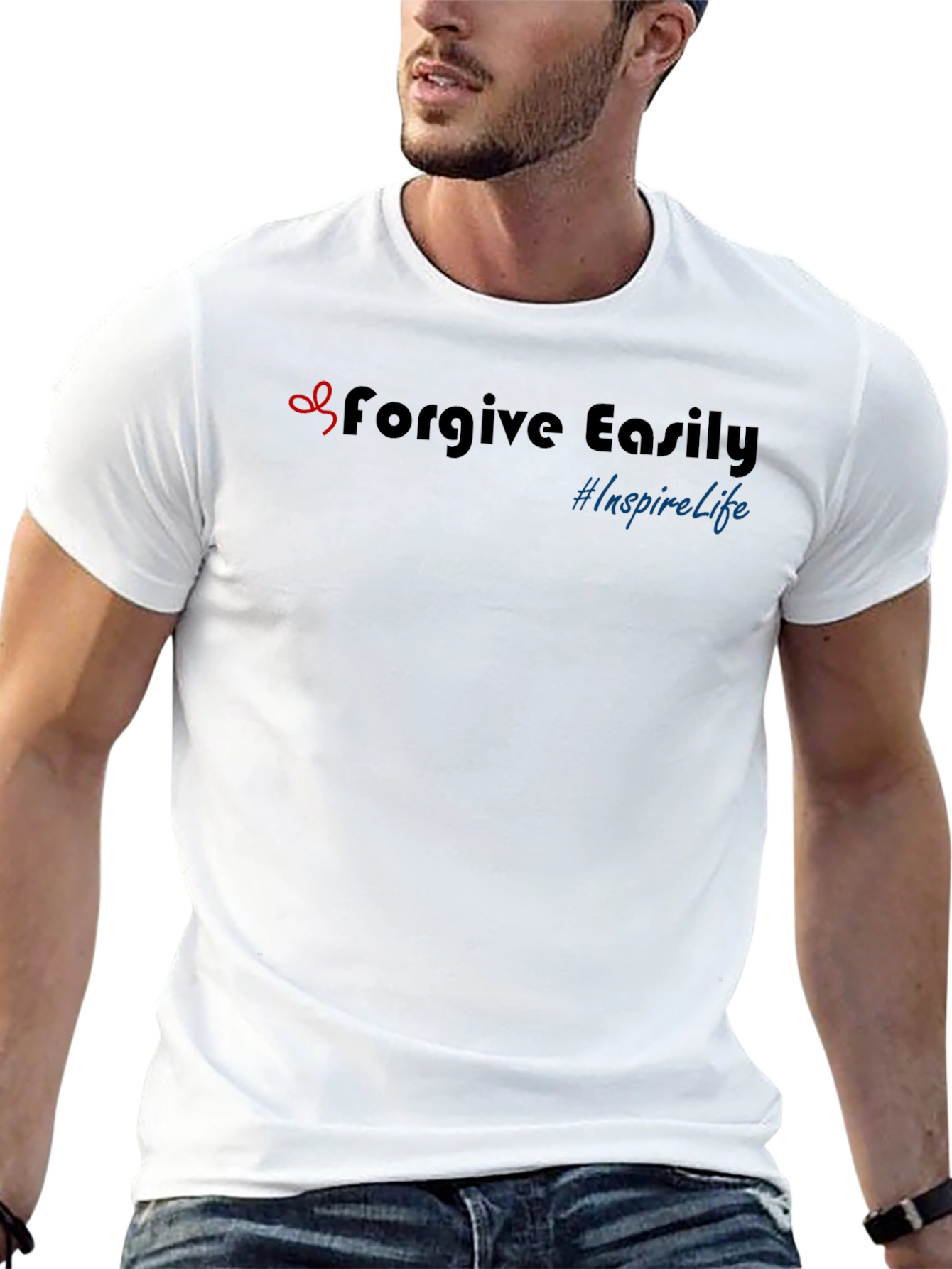 Forgive Easily Inspire Life Black Tee