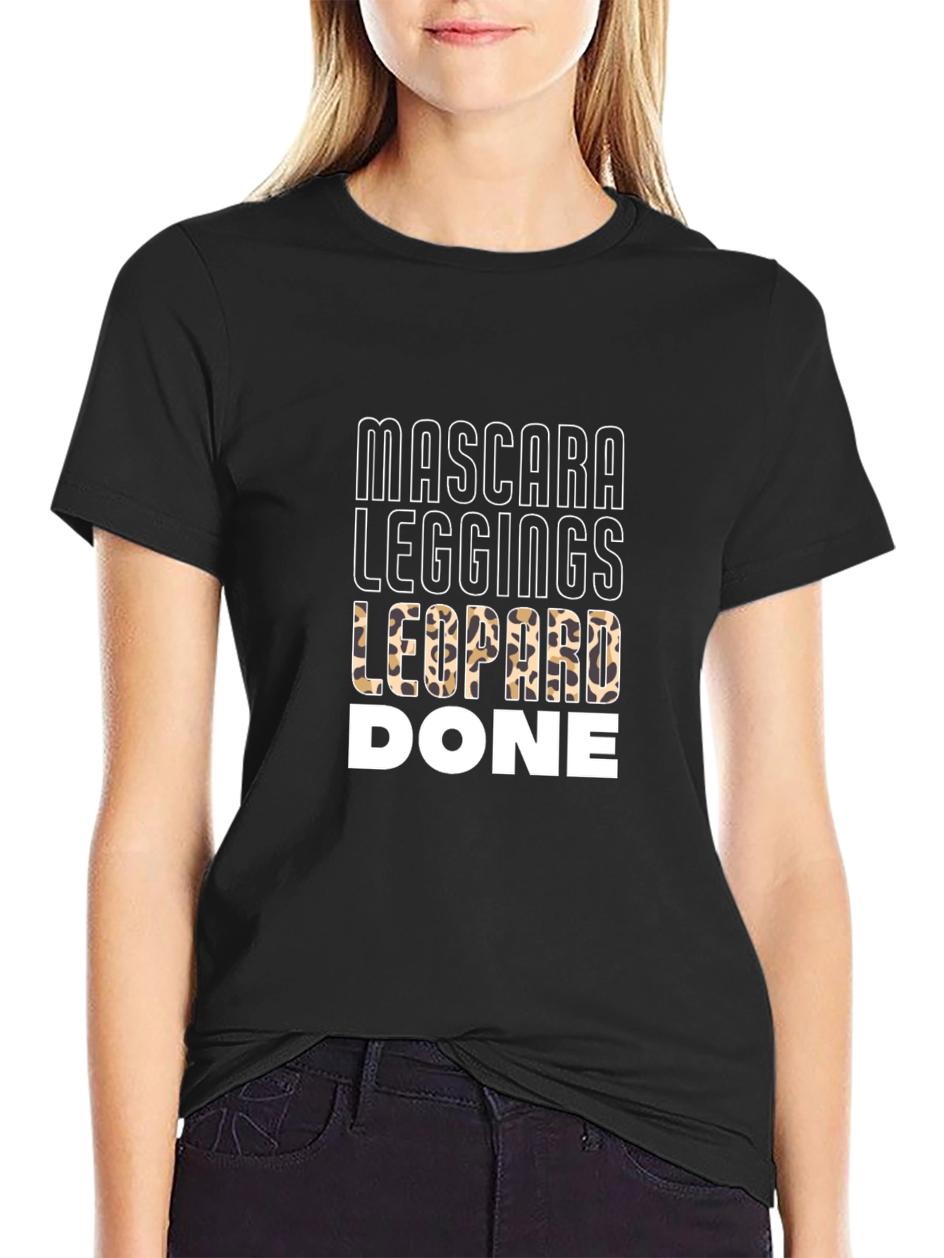 Mascara Leggings Leopard Done T-Shirt
