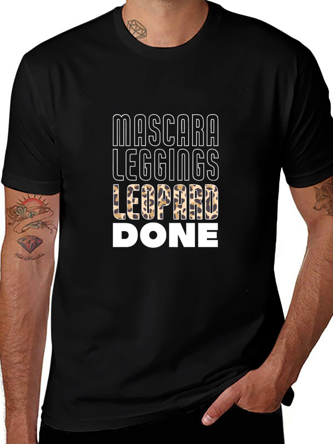 Mascara Leggings Leopard Done T-Shirt