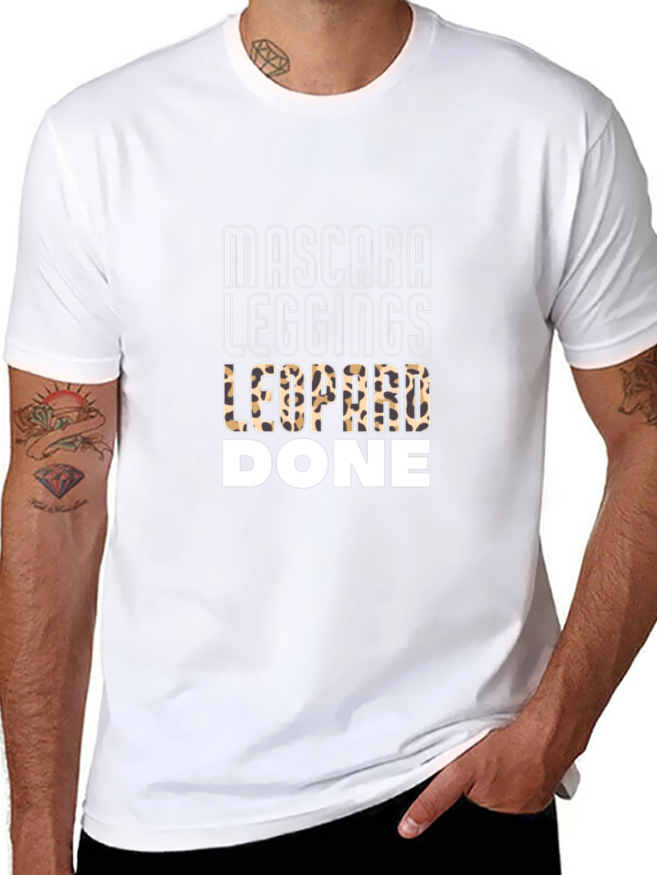 Mascara Leggings Leopard Done T-Shirt