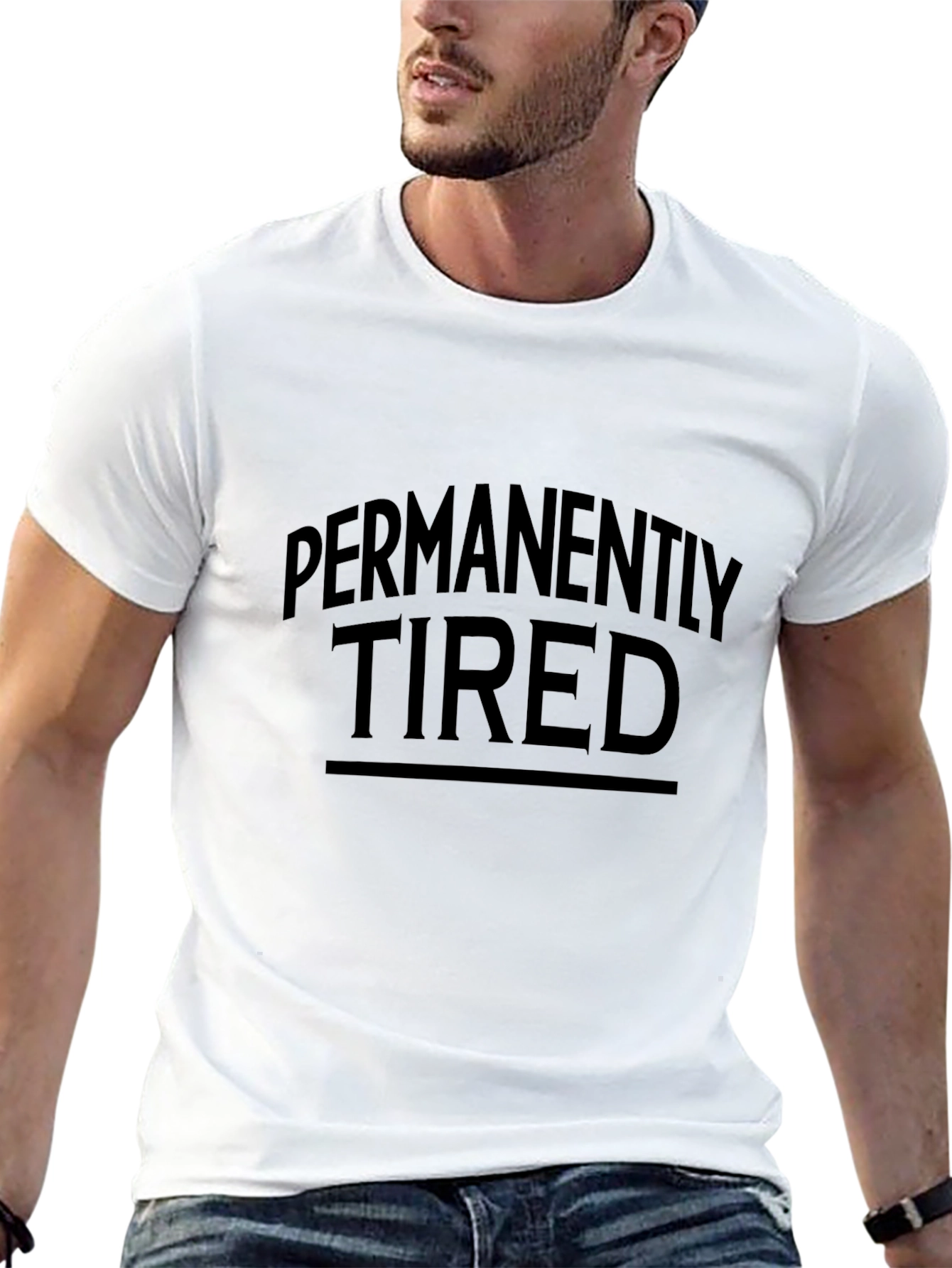 Permanently Tired Graphic Tee - Black