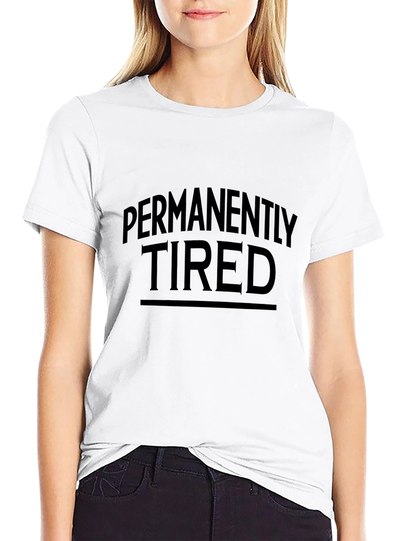 Permanently Tired Graphic Tee - Black