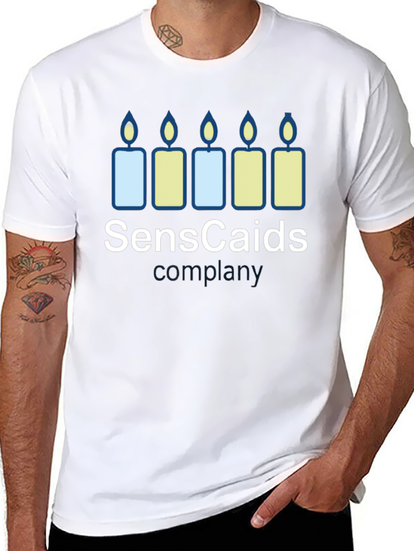 Senscaids Candle T-Shirt - Soft Cotton Blend