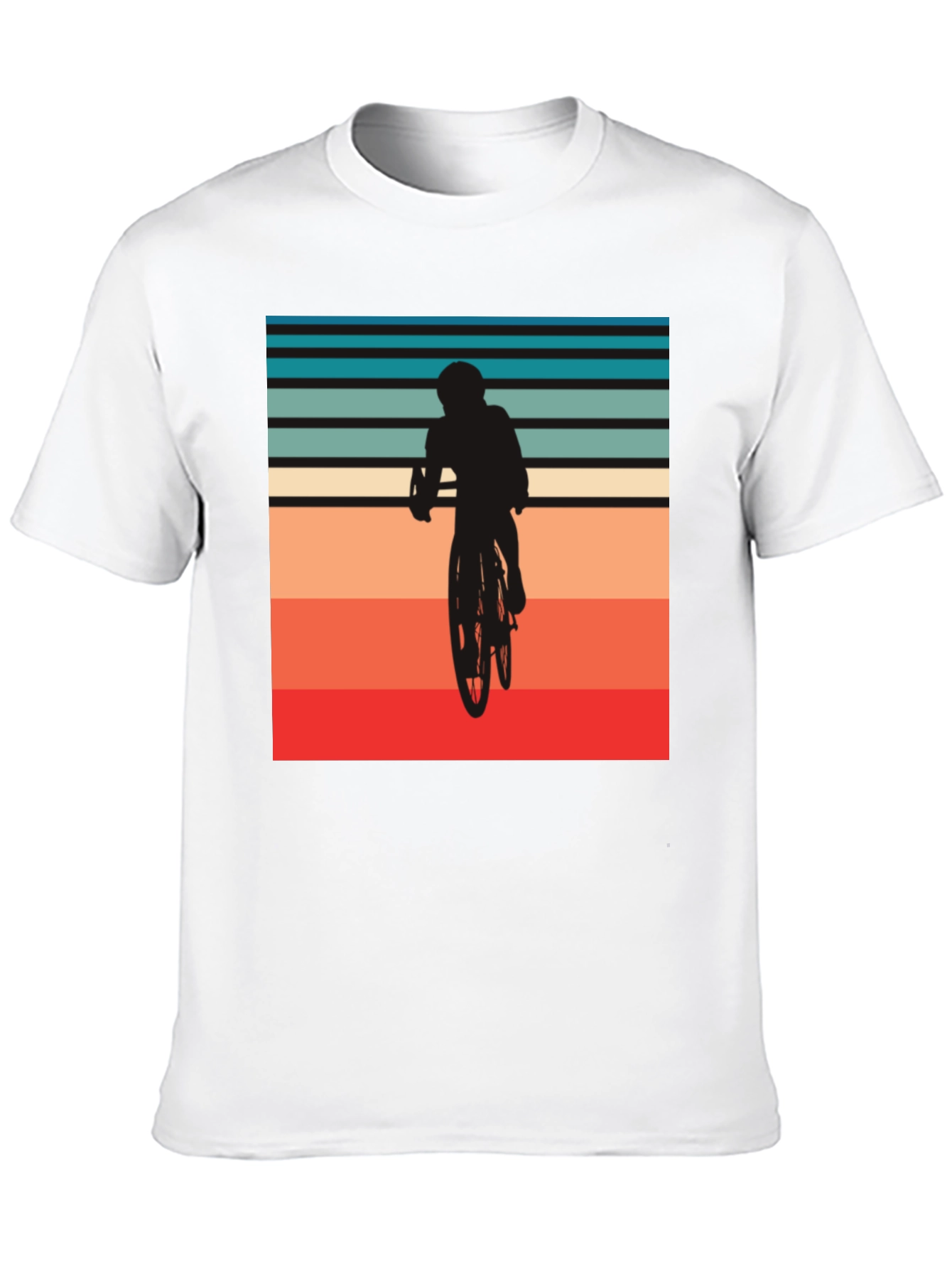 Retro Biker Silhouette Graphic T-Shirt
