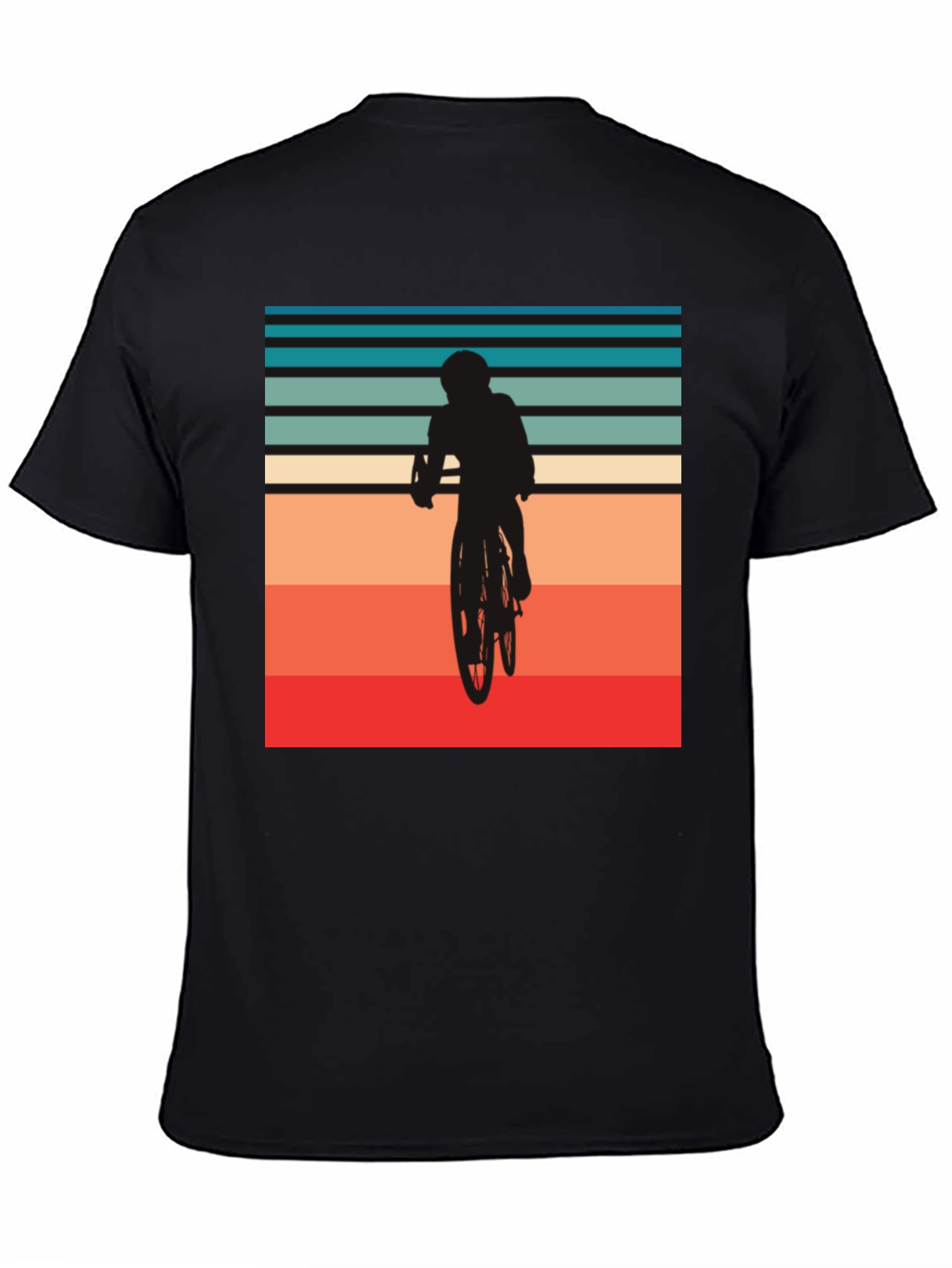 Retro Biker Silhouette Graphic T-Shirt