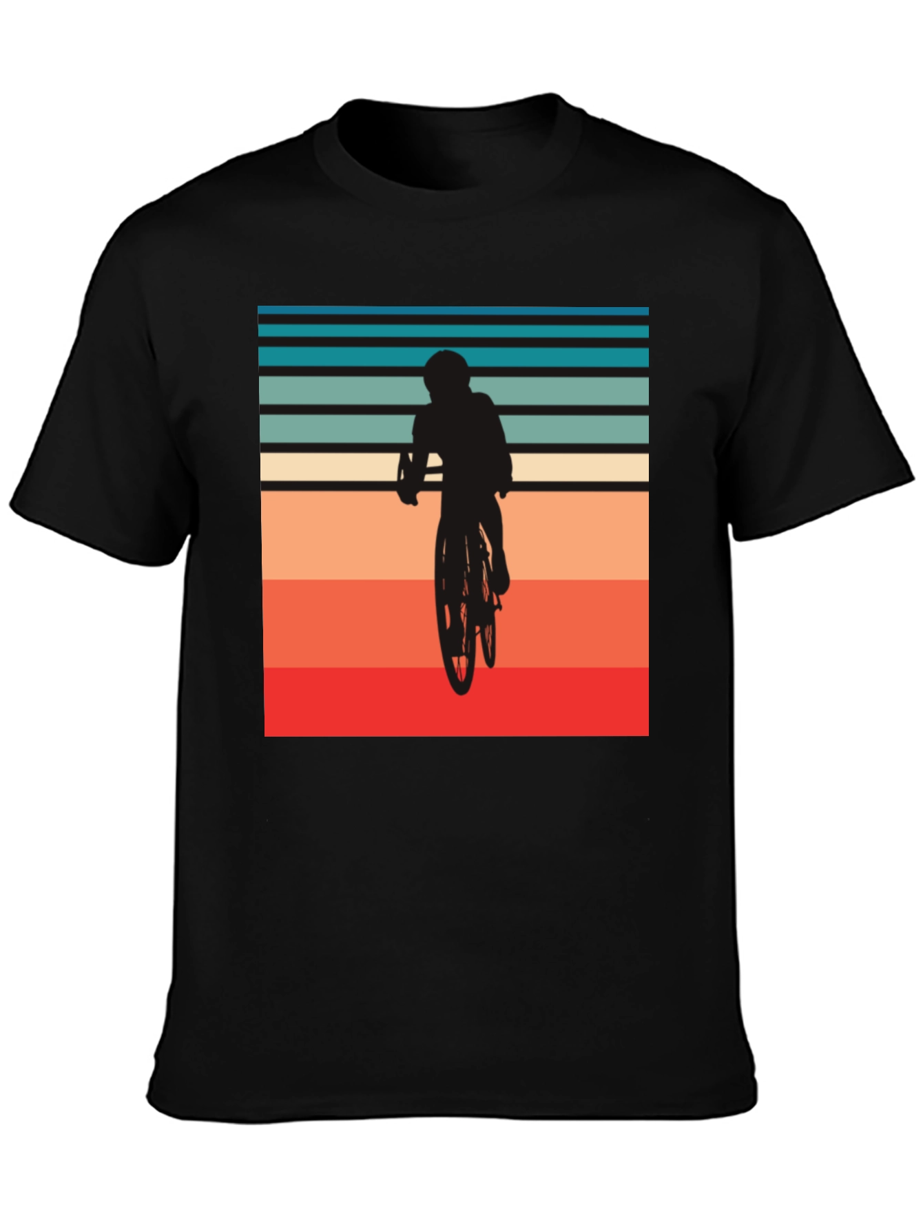 Retro Biker Silhouette Graphic T-Shirt