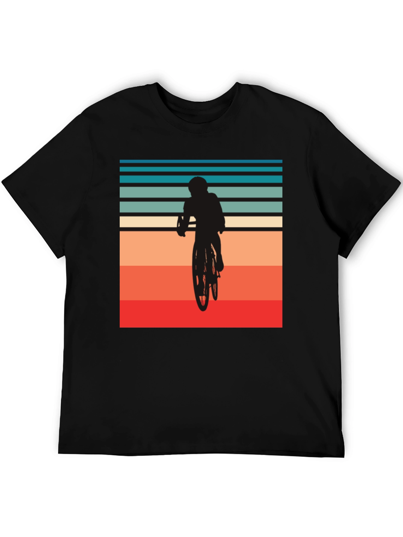 Retro Biker Silhouette Graphic T-Shirt