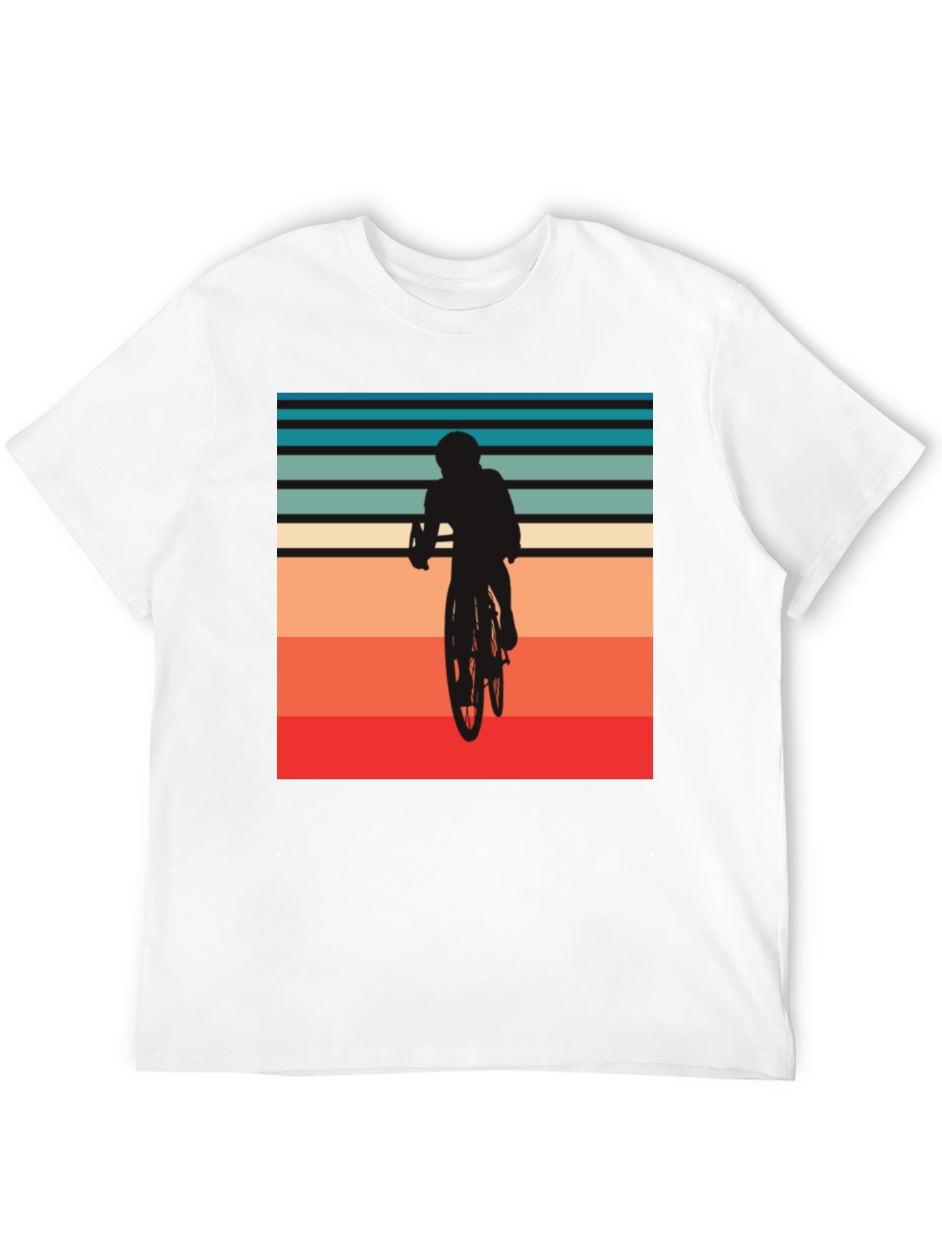 Retro Biker Silhouette Graphic T-Shirt