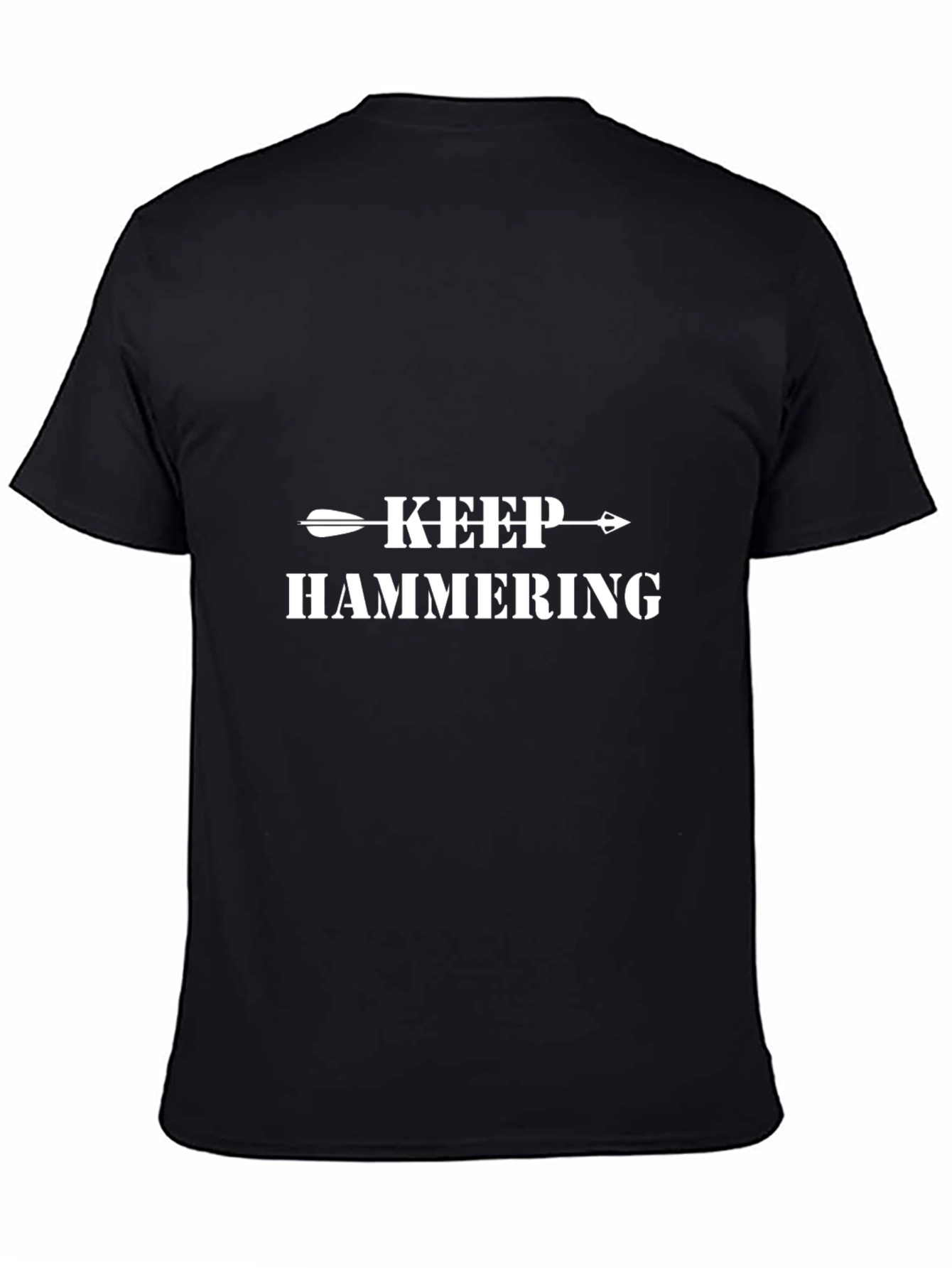 Keep Hammering Black Graphic Tee