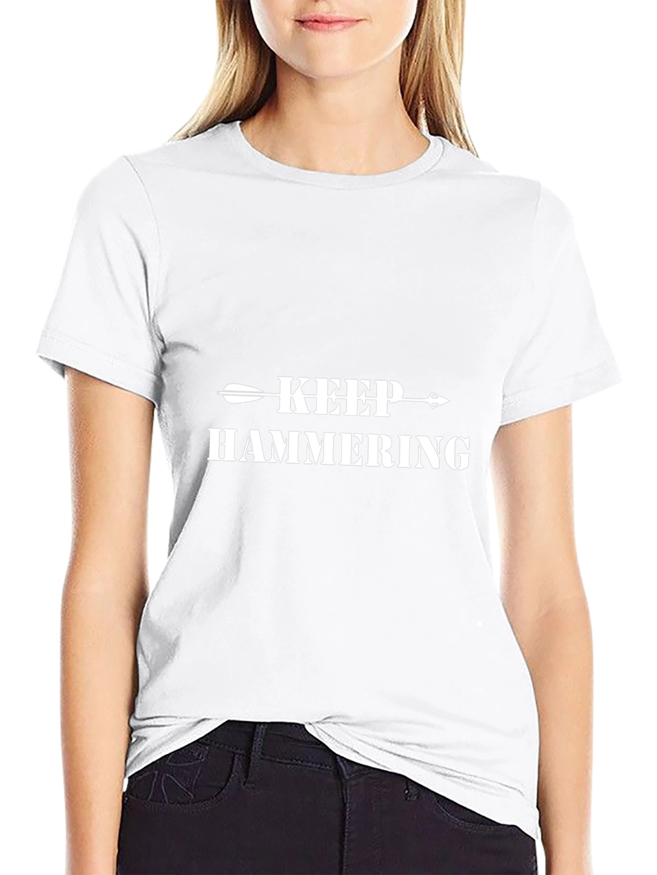 Keep Hammering Black Graphic Tee