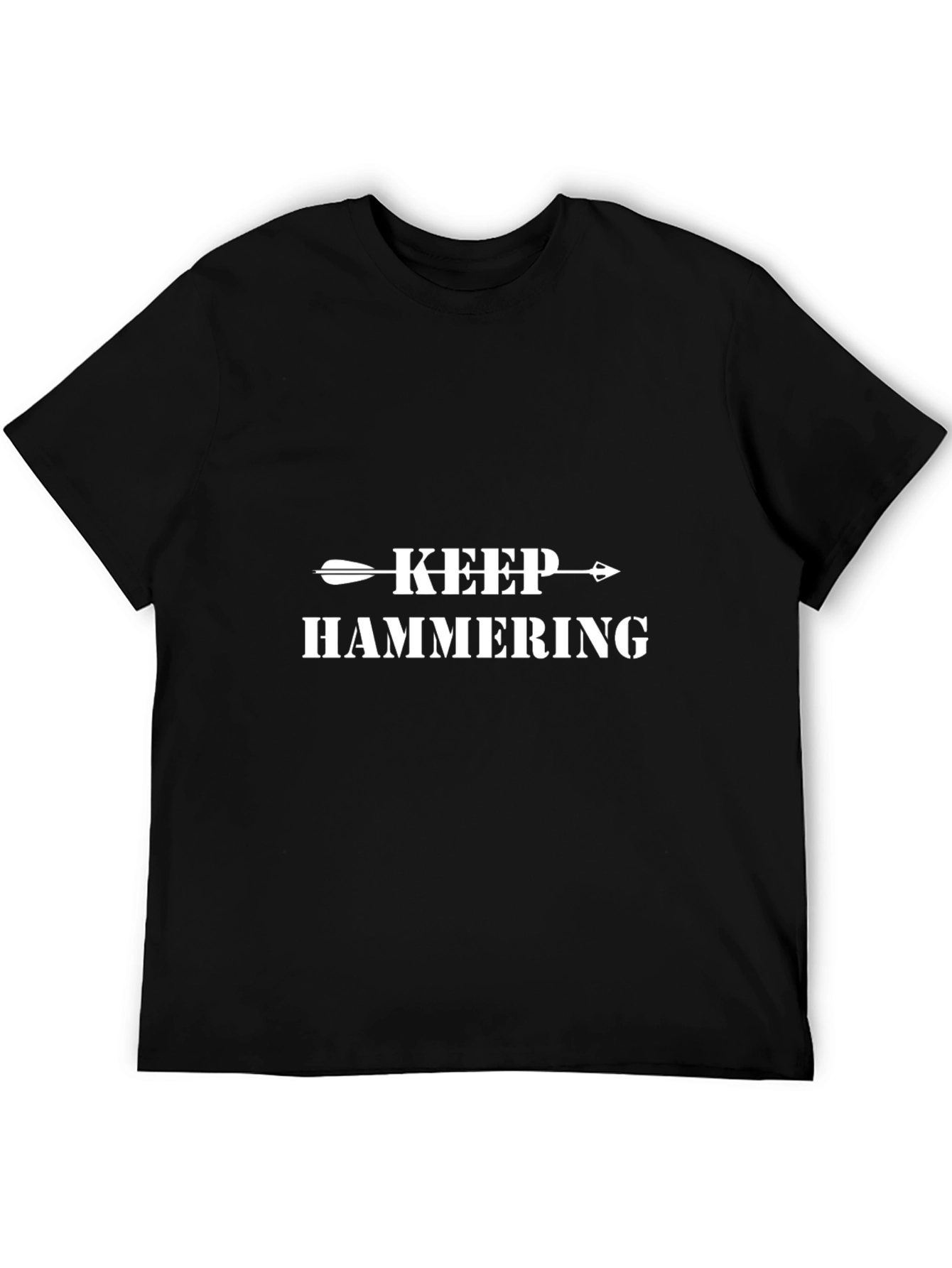 Keep Hammering Black Graphic Tee
