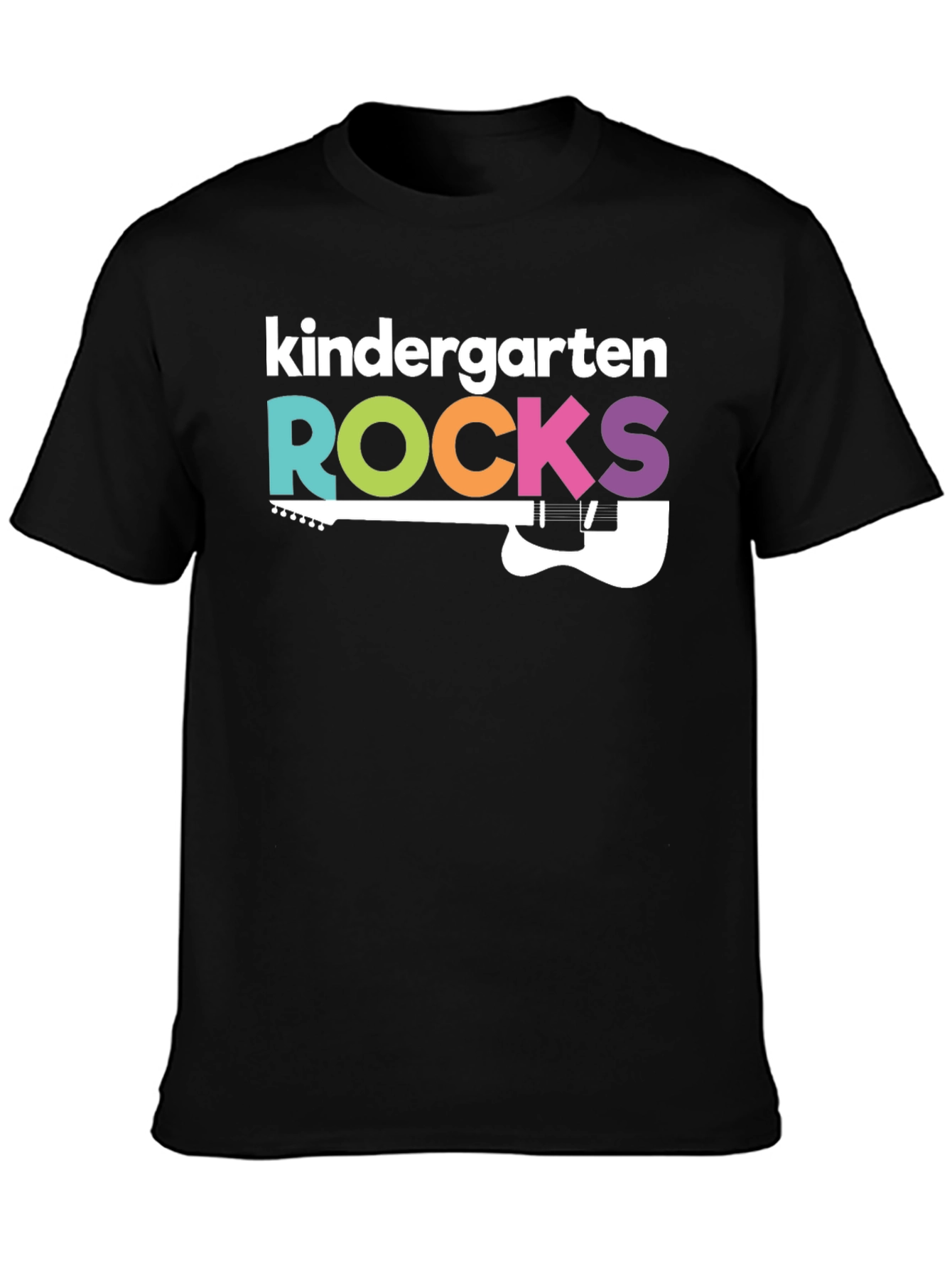 Kindergarten Rocks T-Shirt - Musical Guitar Design